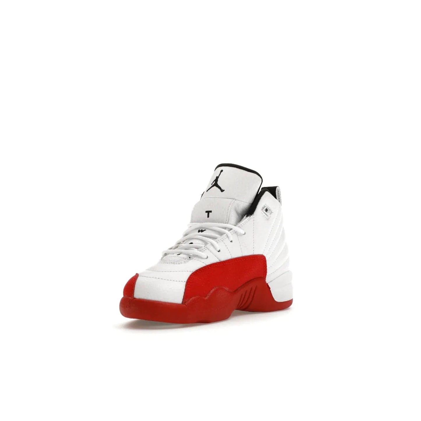 Jordan 12 Retro Cherry (2023) (PS) - Image 14 - Only at www.BallersClubKickz.com - Jordan 12 Retro Cherry dropping for toddlers in 2023! White leather upper with black overlays and red branding. Classic court style for your little one.