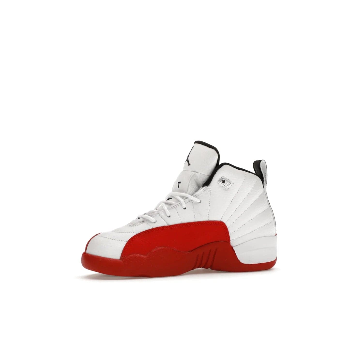 Jordan 12 Retro Cherry (2023) (PS) - Image 17 - Only at www.BallersClubKickz.com - Jordan 12 Retro Cherry dropping for toddlers in 2023! White leather upper with black overlays and red branding. Classic court style for your little one.