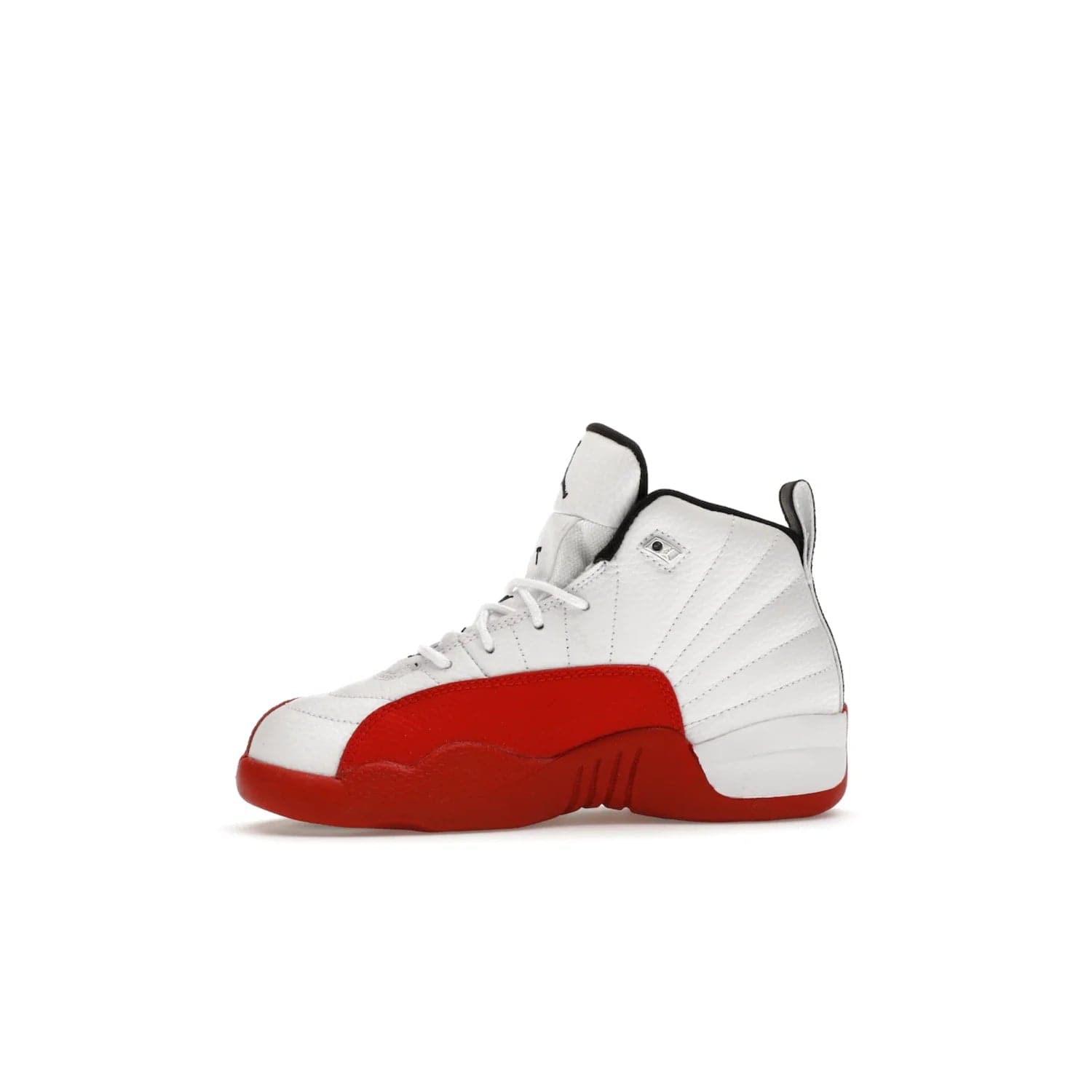 Jordan 12 Retro Cherry (2023) (PS) - Image 18 - Only at www.BallersClubKickz.com - Jordan 12 Retro Cherry dropping for toddlers in 2023! White leather upper with black overlays and red branding. Classic court style for your little one.