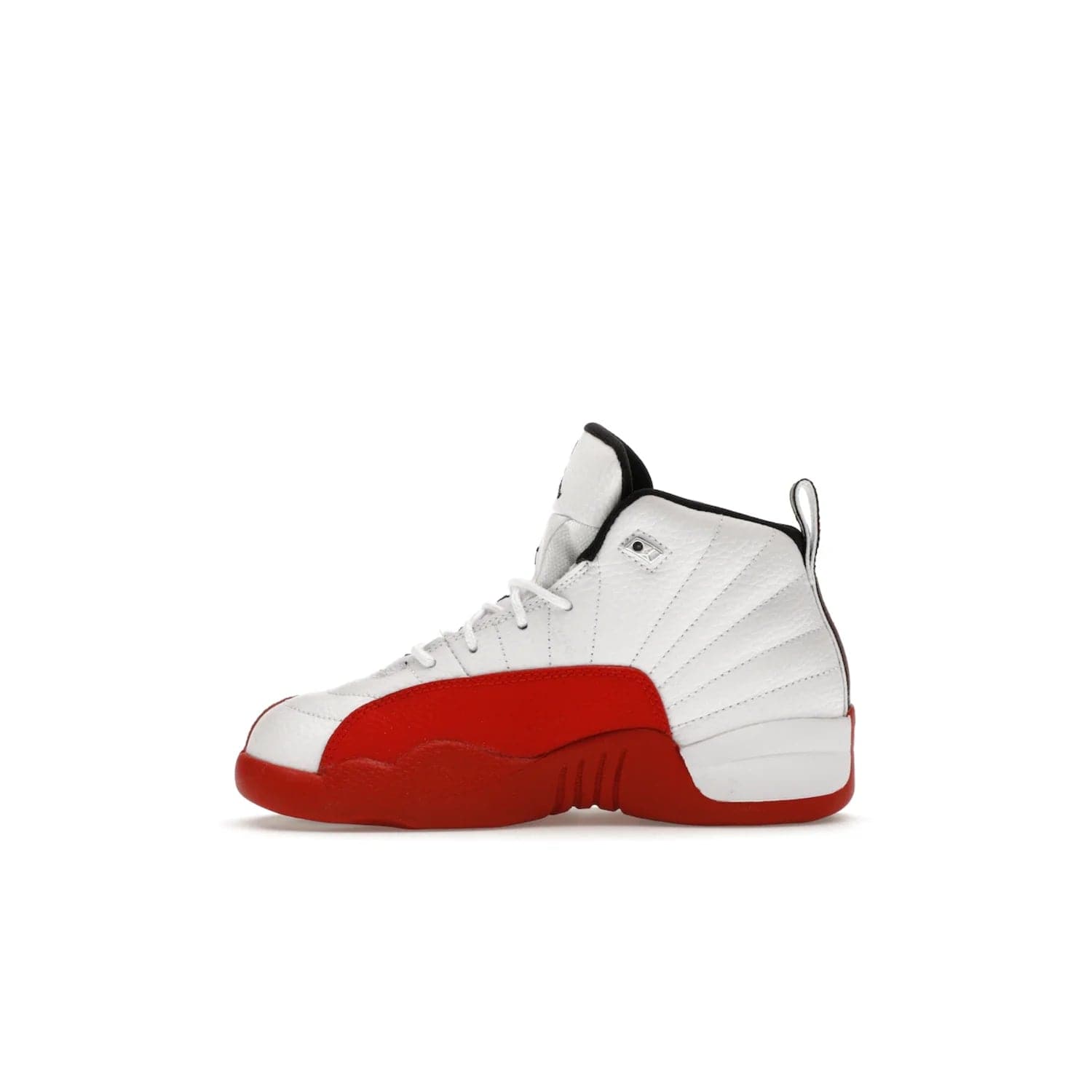 Jordan 12 Retro Cherry (2023) (PS) - Image 19 - Only at www.BallersClubKickz.com - Jordan 12 Retro Cherry dropping for toddlers in 2023! White leather upper with black overlays and red branding. Classic court style for your little one.