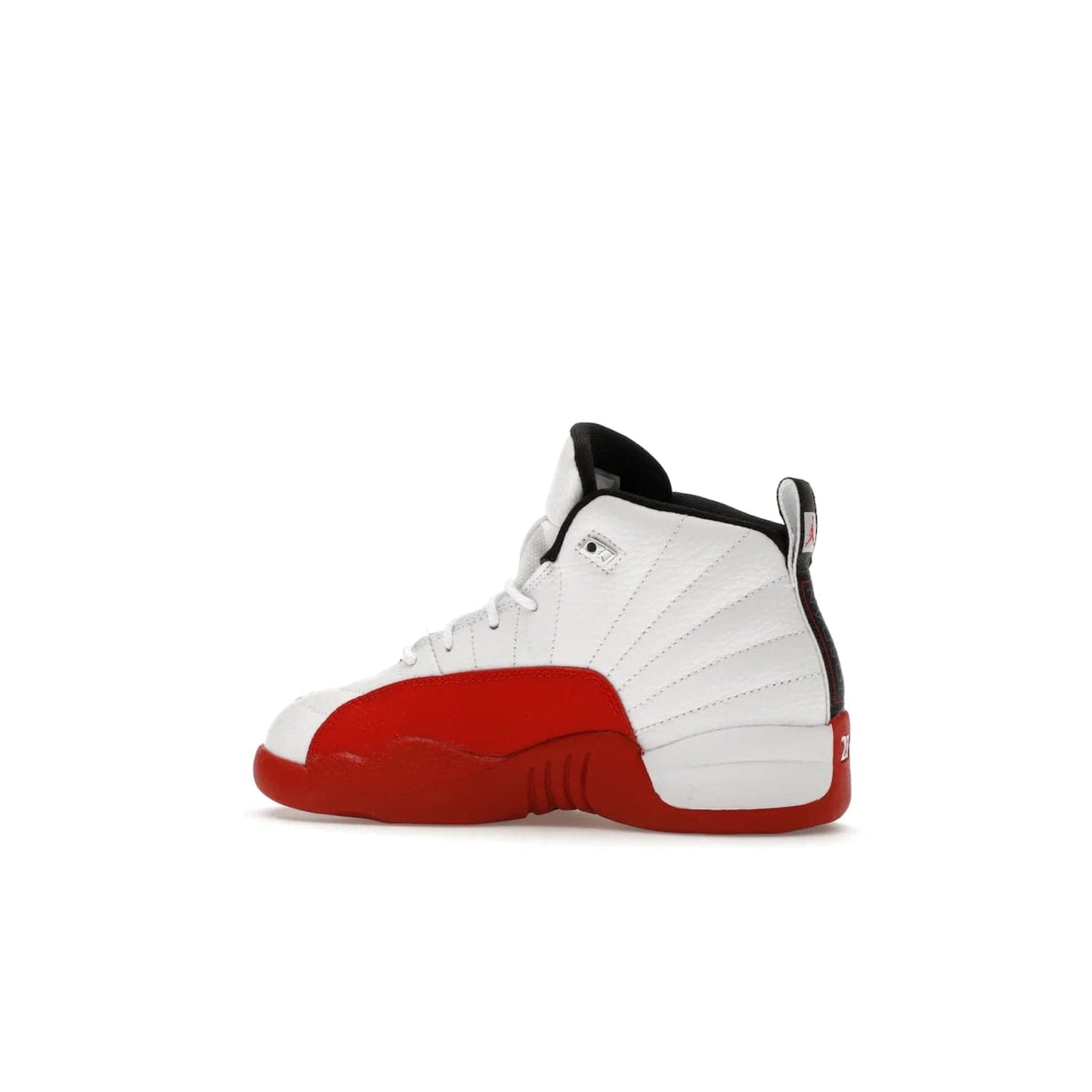 Jordan 12 Retro Cherry (2023) (PS) - Image 21 - Only at www.BallersClubKickz.com - Jordan 12 Retro Cherry dropping for toddlers in 2023! White leather upper with black overlays and red branding. Classic court style for your little one.