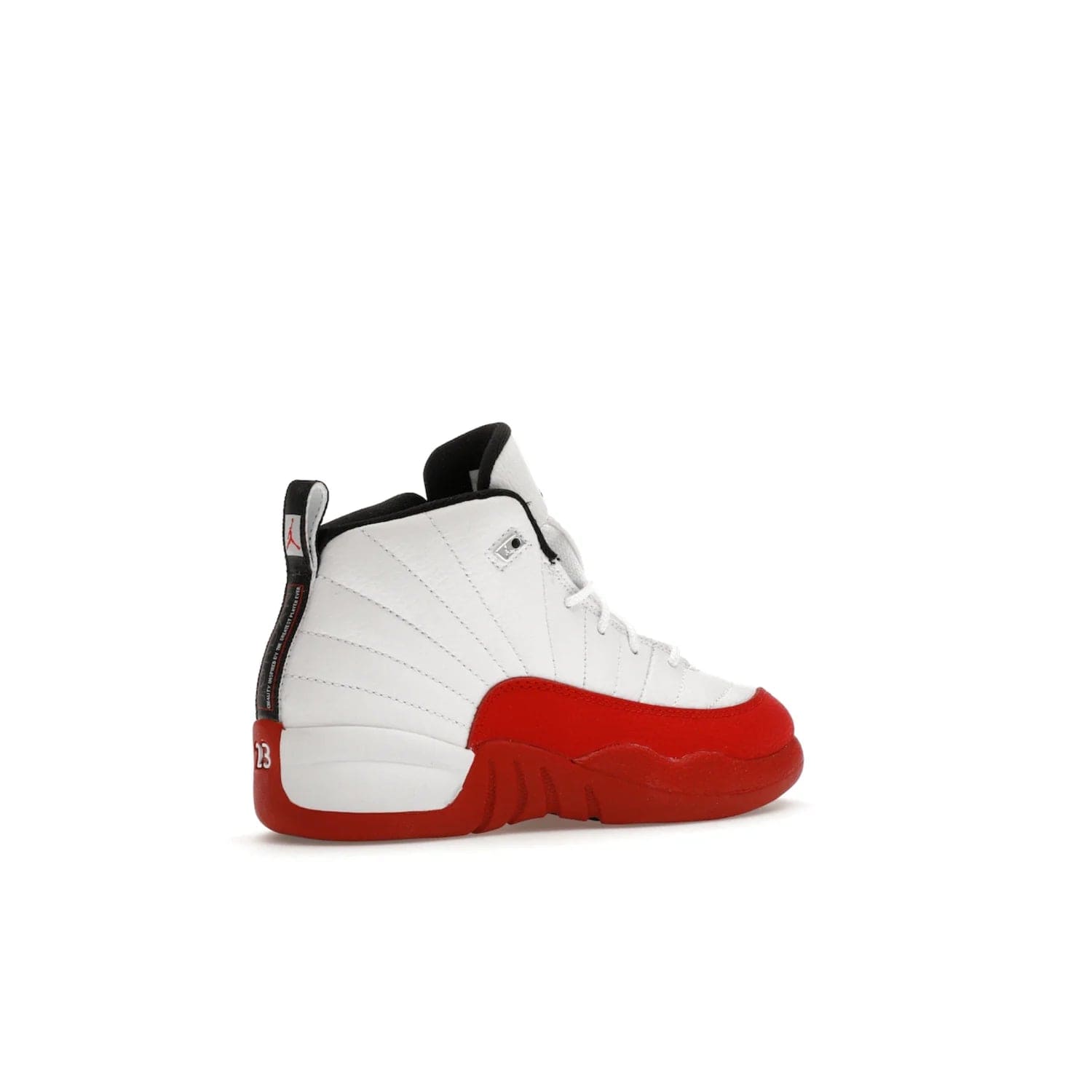 Jordan 12 Retro Cherry (2023) (PS) - Image 34 - Only at www.BallersClubKickz.com - Jordan 12 Retro Cherry dropping for toddlers in 2023! White leather upper with black overlays and red branding. Classic court style for your little one.