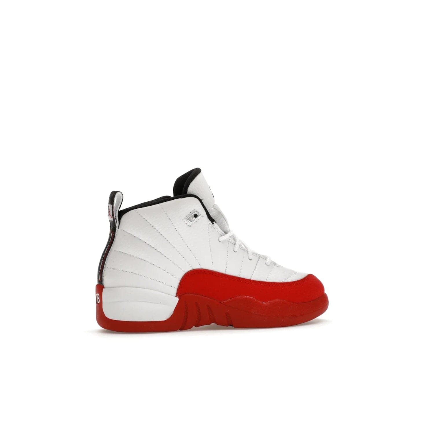 Jordan 12 Retro Cherry (2023) (PS) - Image 35 - Only at www.BallersClubKickz.com - Jordan 12 Retro Cherry dropping for toddlers in 2023! White leather upper with black overlays and red branding. Classic court style for your little one.