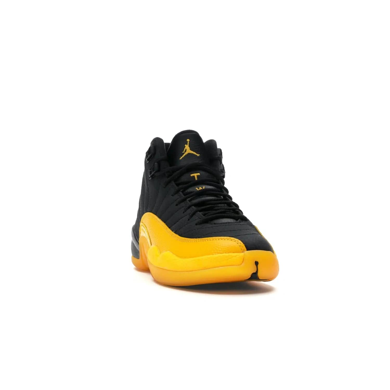 Jordan 12 Retro Black University Gold (GS) - Image 8 - Only at www.BallersClubKickz.com - Upgrade your kid's shoe collection with the Jordan 12 Retro Black University Gold. With classic style, black tumbled leather upper, and University Gold accents, it's a great summer look. Out July 2020.