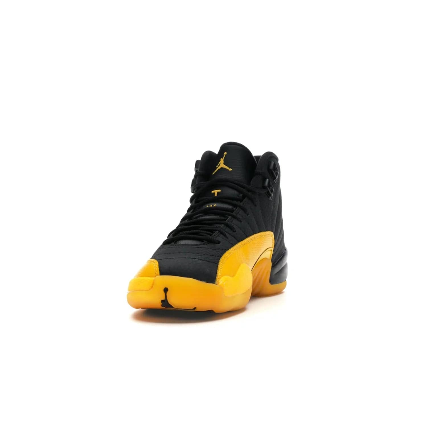Jordan 12 Retro Black University Gold (GS) - Image 12 - Only at www.BallersClubKickz.com - Upgrade your kid's shoe collection with the Jordan 12 Retro Black University Gold. With classic style, black tumbled leather upper, and University Gold accents, it's a great summer look. Out July 2020.
