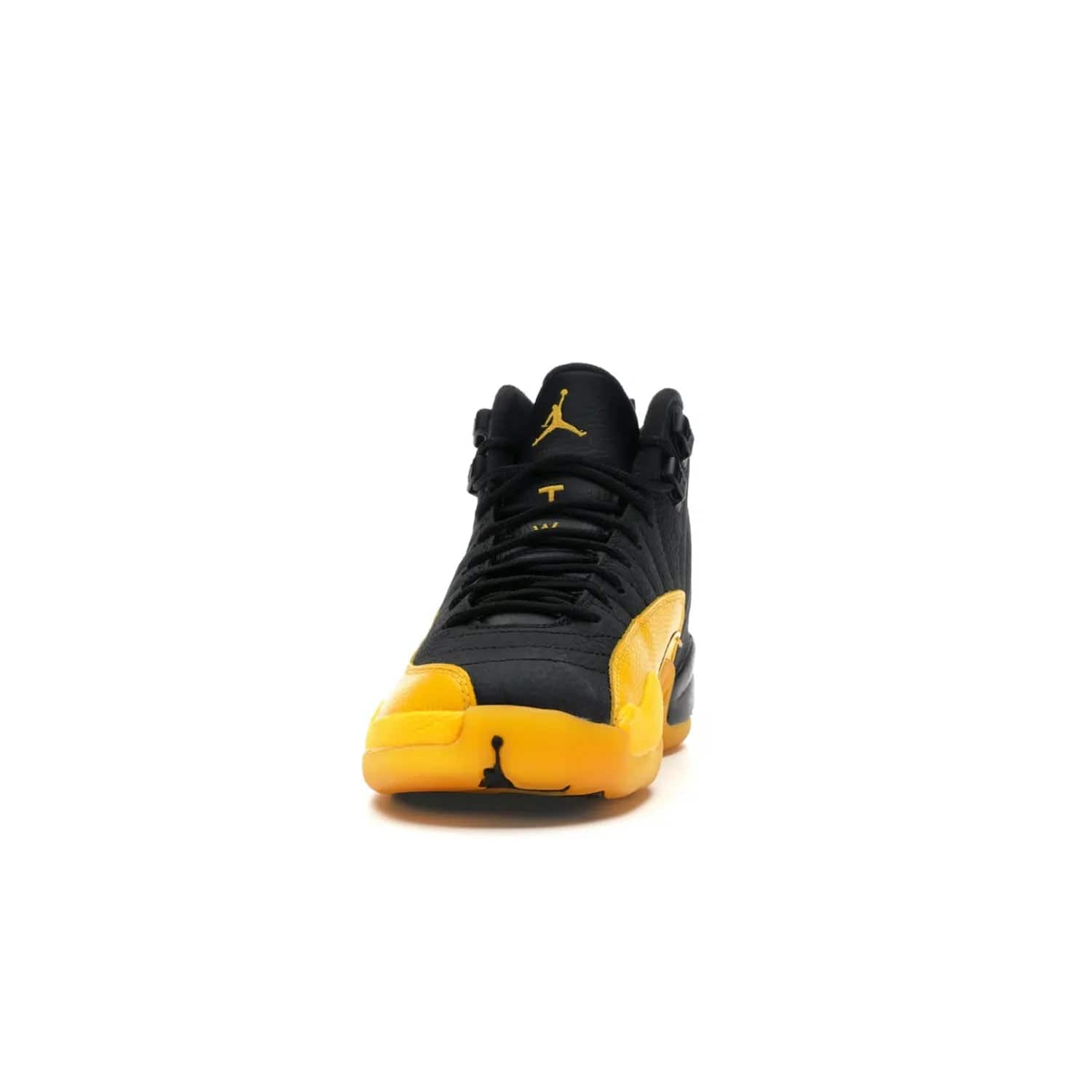 Jordan 12 Retro Black University Gold (GS) - Image 11 - Only at www.BallersClubKickz.com - Upgrade your kid's shoe collection with the Jordan 12 Retro Black University Gold. With classic style, black tumbled leather upper, and University Gold accents, it's a great summer look. Out July 2020.