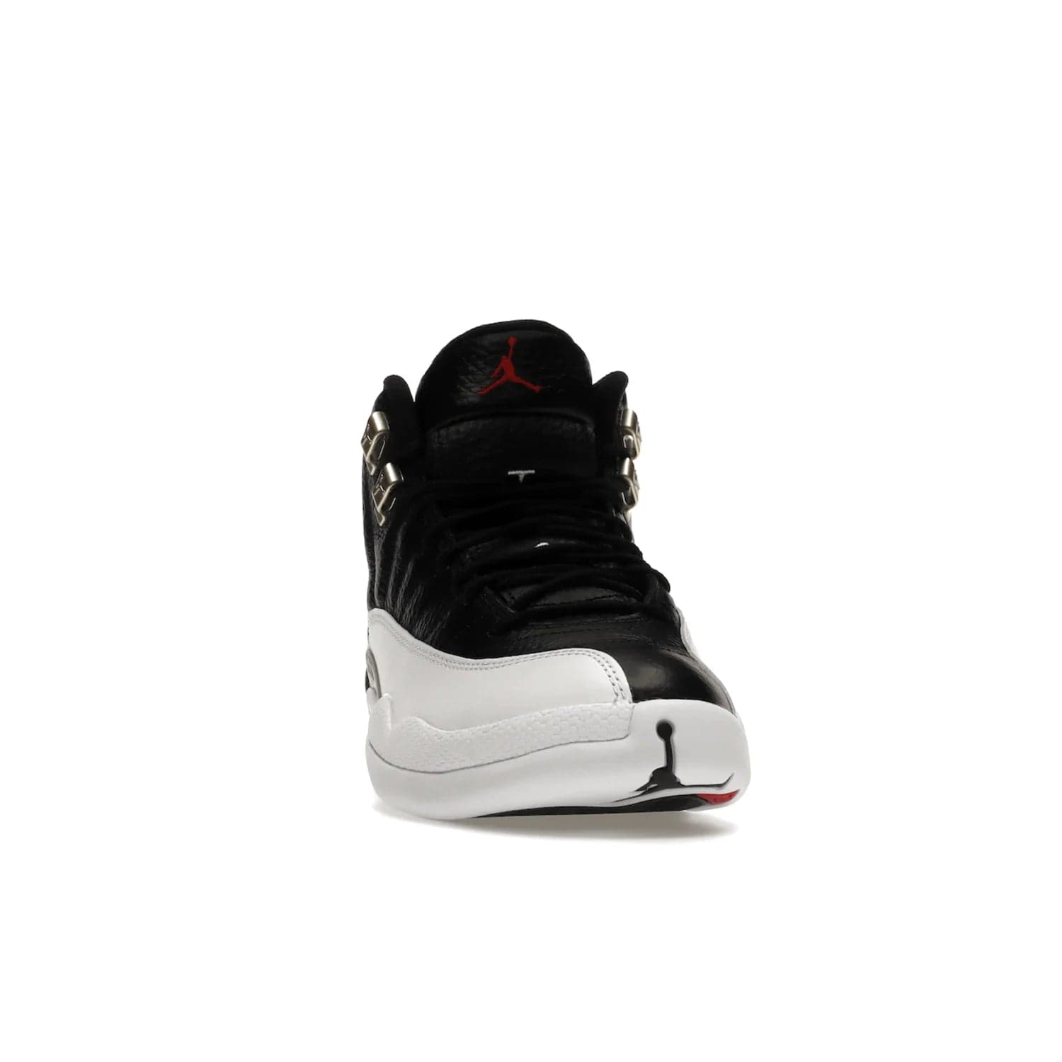 Jordan 12 Retro Playoffs (2022) - Image 9 - Only at www.BallersClubKickz.com - Retro Air Jordan 12 Playoffs. Celebrate 25 years with MJ's iconic shoe. Black tumbled leather upper, white sole with carbon fiber detailing and Jumpman embroidery. Must-have for any Jordan shoe fan. Releases March 2022.