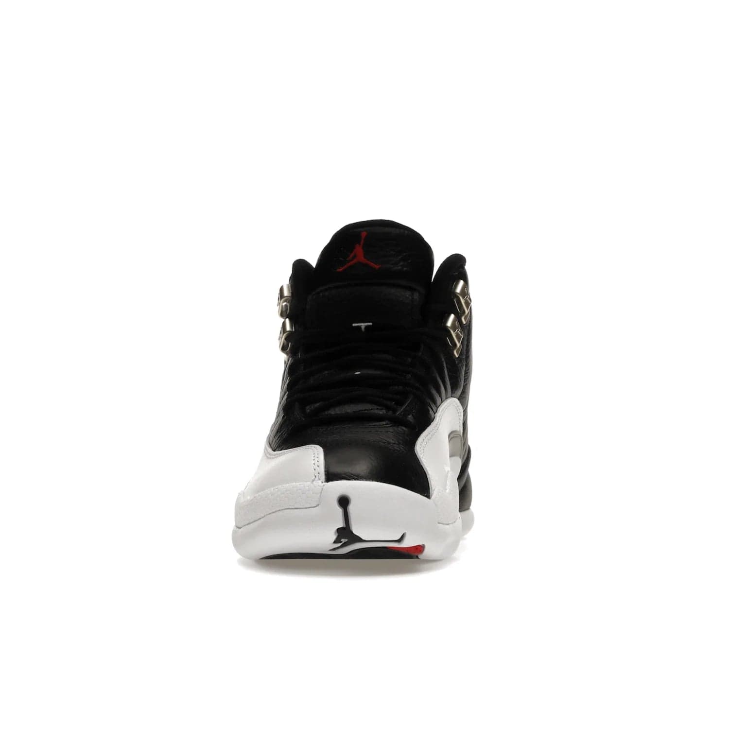 Jordan 12 Retro Playoffs (2022) - Image 11 - Only at www.BallersClubKickz.com - Retro Air Jordan 12 Playoffs. Celebrate 25 years with MJ's iconic shoe. Black tumbled leather upper, white sole with carbon fiber detailing and Jumpman embroidery. Must-have for any Jordan shoe fan. Releases March 2022.