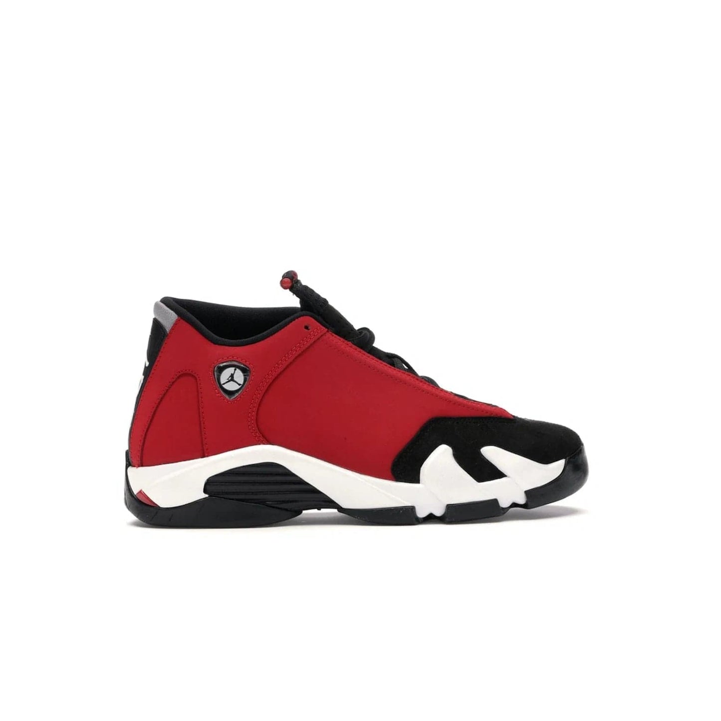 Jordan 14 Retro Gym Red Toro (GS) - Image 36 - Only at www.BallersClubKickz.com - Introducing the Air Jordan 14 Retro Toro GS – perfect for young grade schoolers. Combining black and red suede, Zoom Air cushioning and a Jumpman logo. Get yours on 2 July for $140!