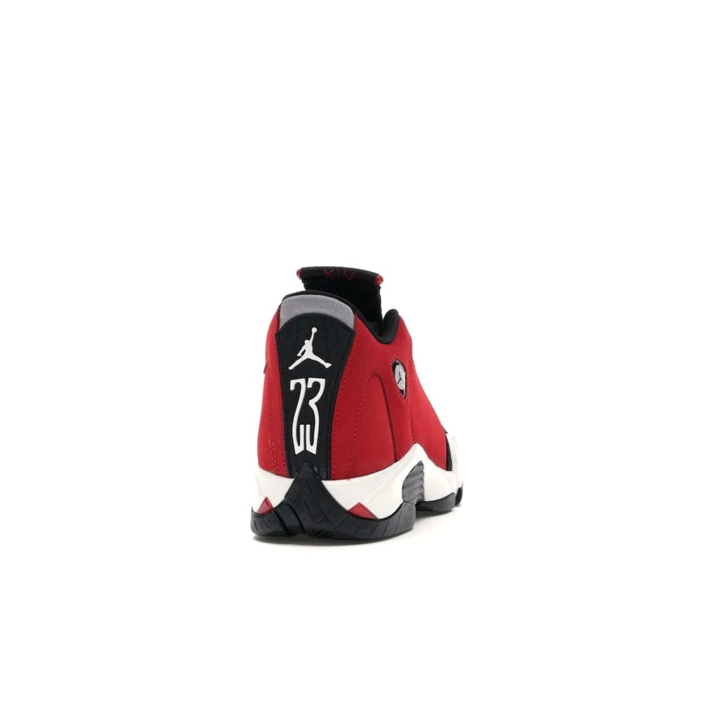 Jordan 14 Retro Gym Red Toro (GS) - Image 29 - Only at www.BallersClubKickz.com - Introducing the Air Jordan 14 Retro Toro GS – perfect for young grade schoolers. Combining black and red suede, Zoom Air cushioning and a Jumpman logo. Get yours on 2 July for $140!