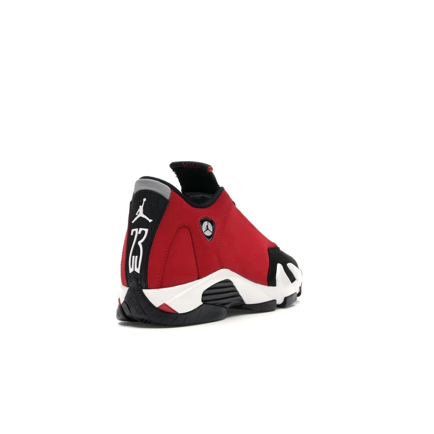 Jordan 14 Retro Gym Red Toro (GS) - Image 31 - Only at www.BallersClubKickz.com - Introducing the Air Jordan 14 Retro Toro GS – perfect for young grade schoolers. Combining black and red suede, Zoom Air cushioning and a Jumpman logo. Get yours on 2 July for $140!
