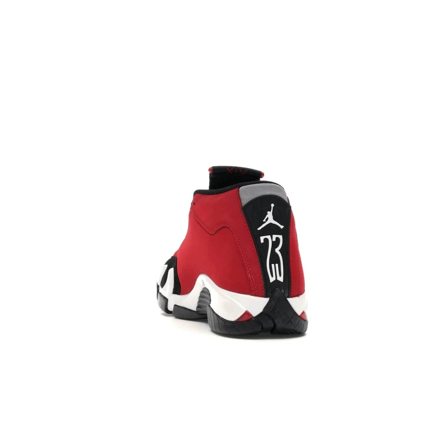 Jordan 14 Retro Gym Red Toro (GS) - Image 26 - Only at www.BallersClubKickz.com - Introducing the Air Jordan 14 Retro Toro GS – perfect for young grade schoolers. Combining black and red suede, Zoom Air cushioning and a Jumpman logo. Get yours on 2 July for $140!