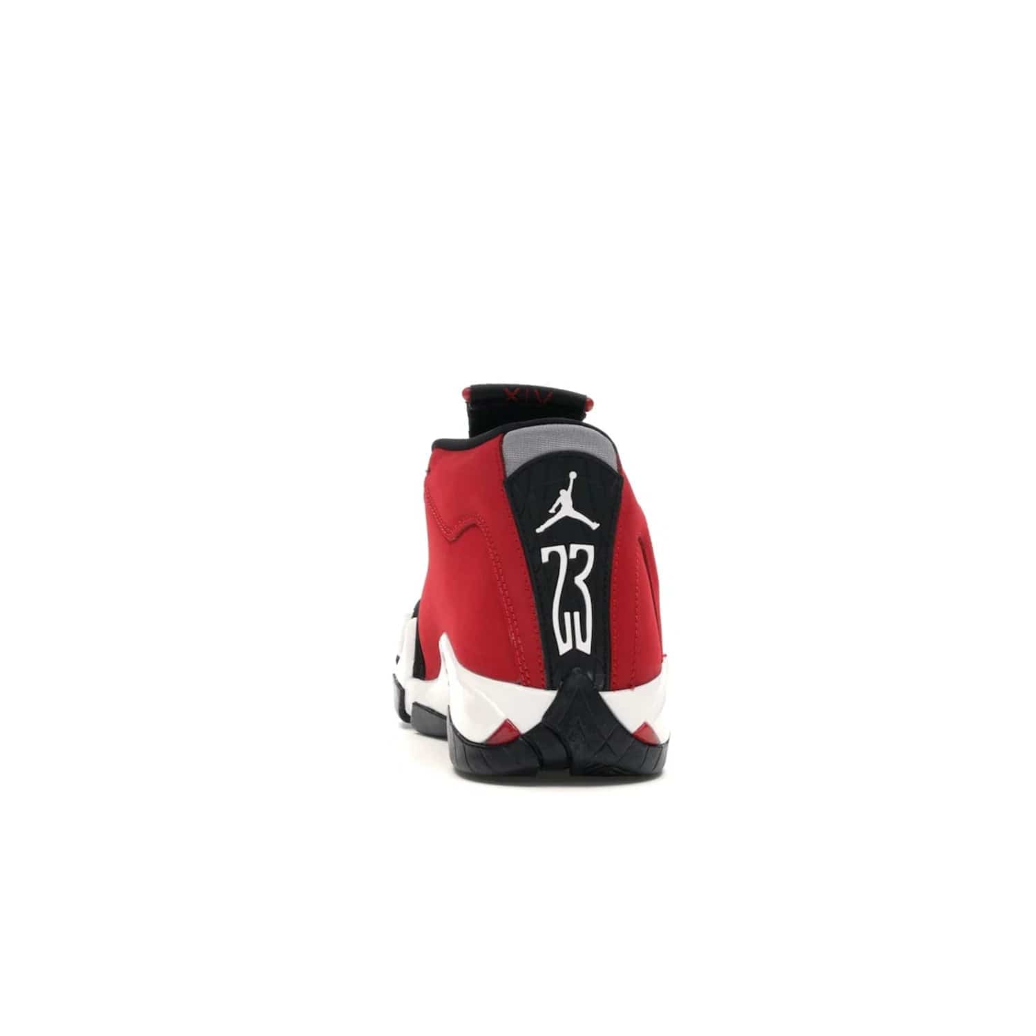 Jordan 14 Retro Gym Red Toro (GS) - Image 27 - Only at www.BallersClubKickz.com - Introducing the Air Jordan 14 Retro Toro GS – perfect for young grade schoolers. Combining black and red suede, Zoom Air cushioning and a Jumpman logo. Get yours on 2 July for $140!