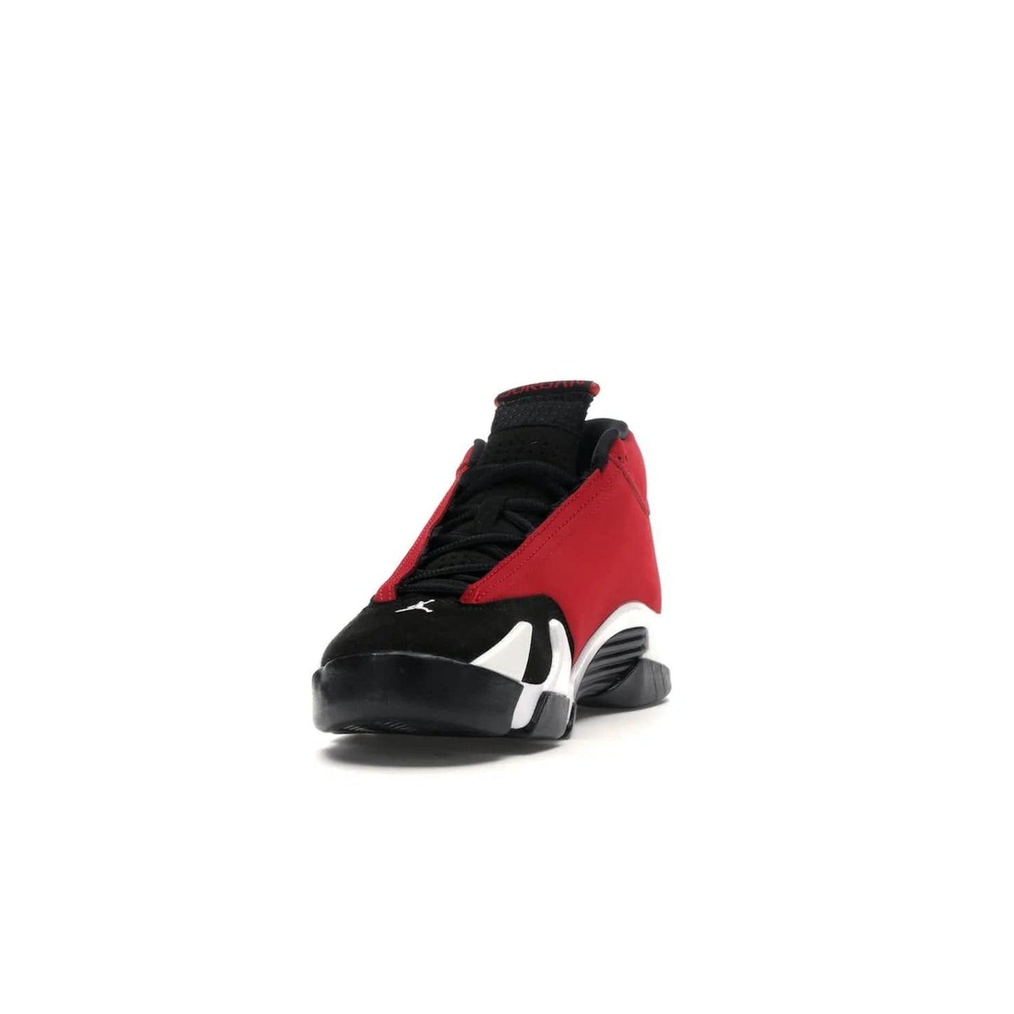 Jordan 14 Retro Gym Red Toro (GS) - Image 12 - Only at www.BallersClubKickz.com - Introducing the Air Jordan 14 Retro Toro GS – perfect for young grade schoolers. Combining black and red suede, Zoom Air cushioning and a Jumpman logo. Get yours on 2 July for $140!