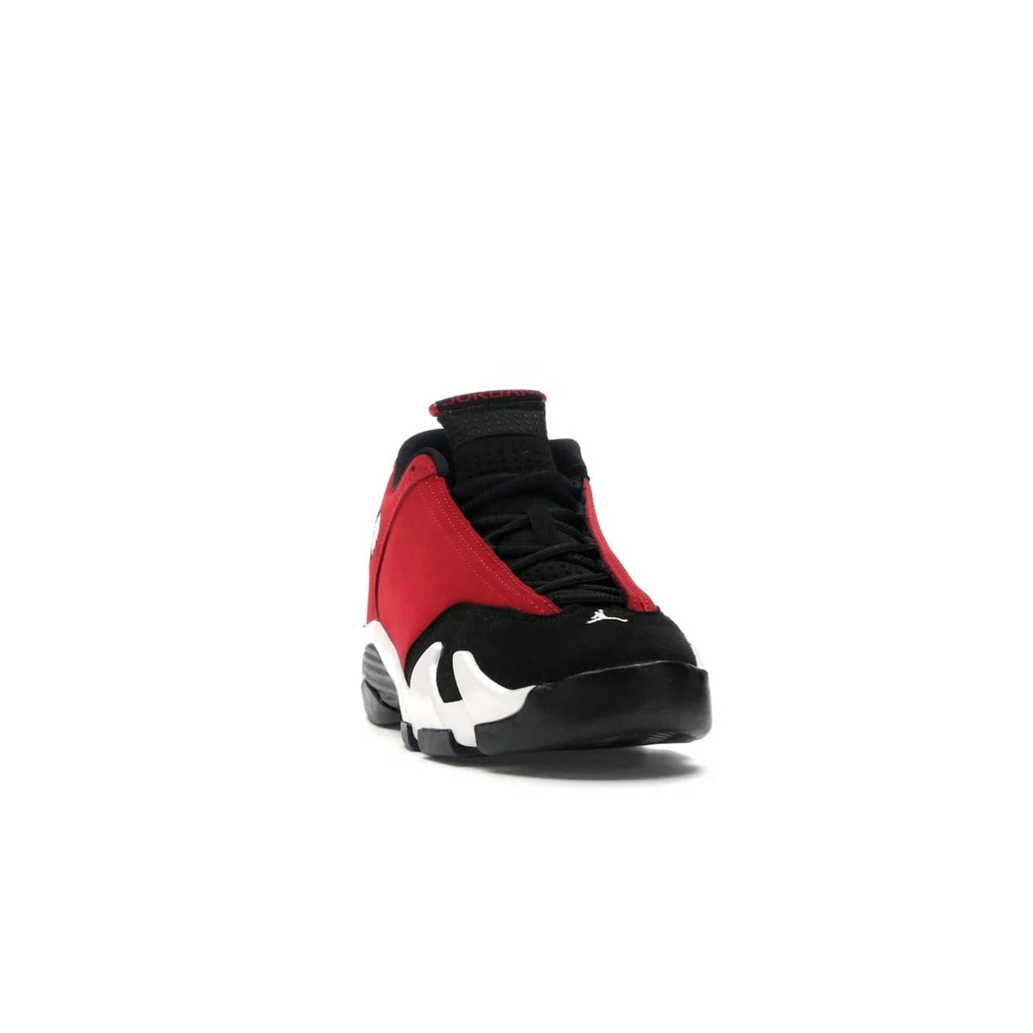 Jordan 14 Retro Gym Red Toro (GS) - Image 8 - Only at www.BallersClubKickz.com - Introducing the Air Jordan 14 Retro Toro GS – perfect for young grade schoolers. Combining black and red suede, Zoom Air cushioning and a Jumpman logo. Get yours on 2 July for $140!
