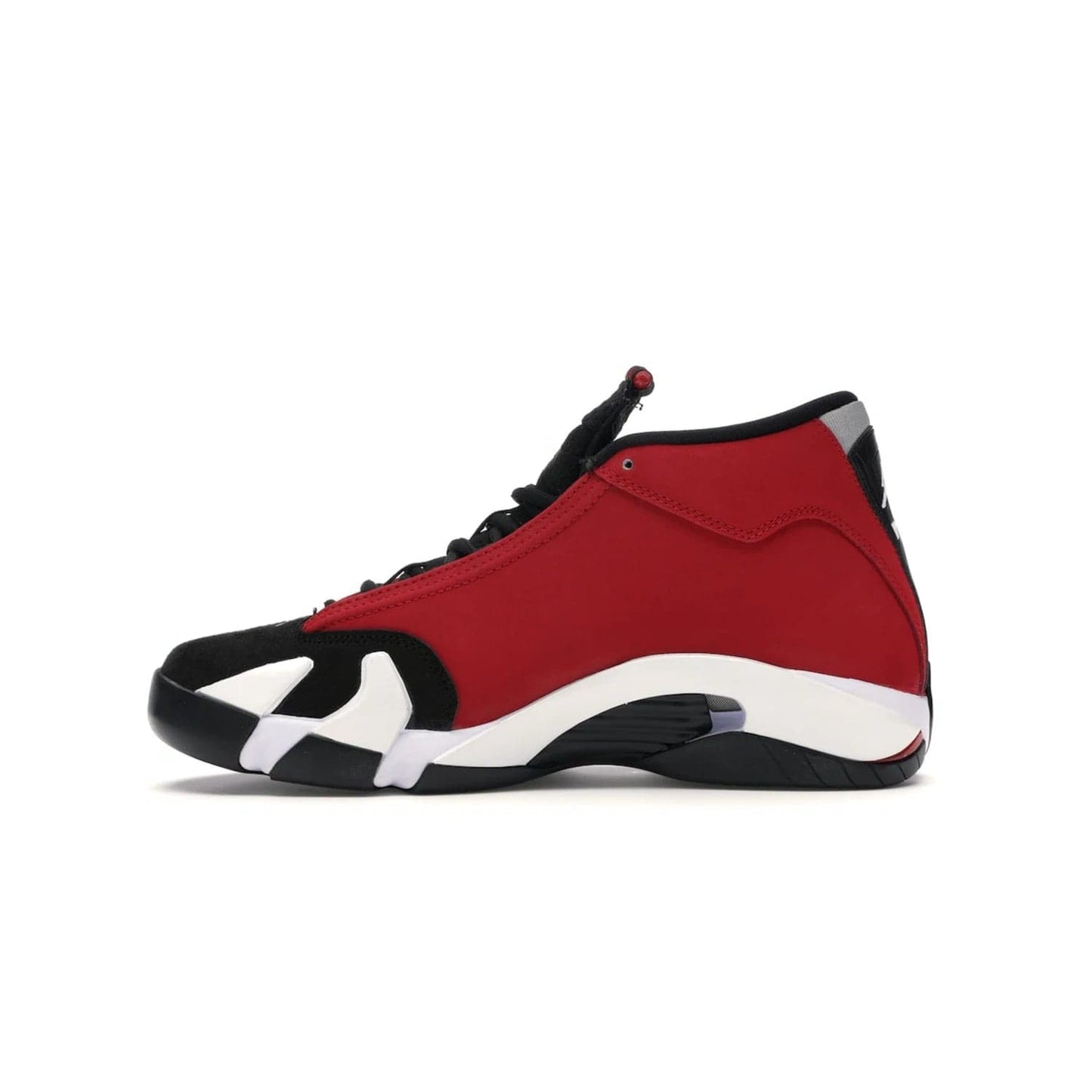 Jordan 14 Retro Gym Red Toro - Image 19 - Only at www.BallersClubKickz.com - Feel the Chicago Bulls energy with the Jordan 14 Retro Gym Red Toro! Black, red, and white design unites performance and fashion. Get your hands on this limited edition Jordan and show off your style today.