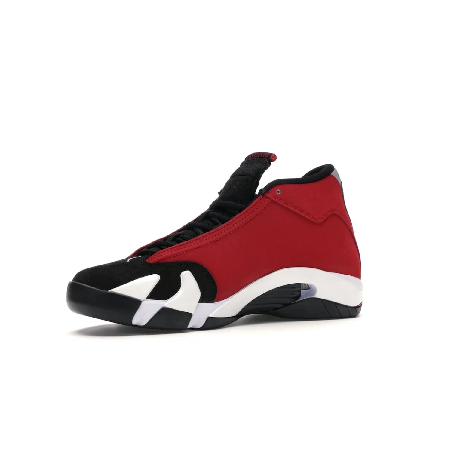 Jordan 14 Retro Gym Red Toro - Image 16 - Only at www.BallersClubKickz.com - Feel the Chicago Bulls energy with the Jordan 14 Retro Gym Red Toro! Black, red, and white design unites performance and fashion. Get your hands on this limited edition Jordan and show off your style today.