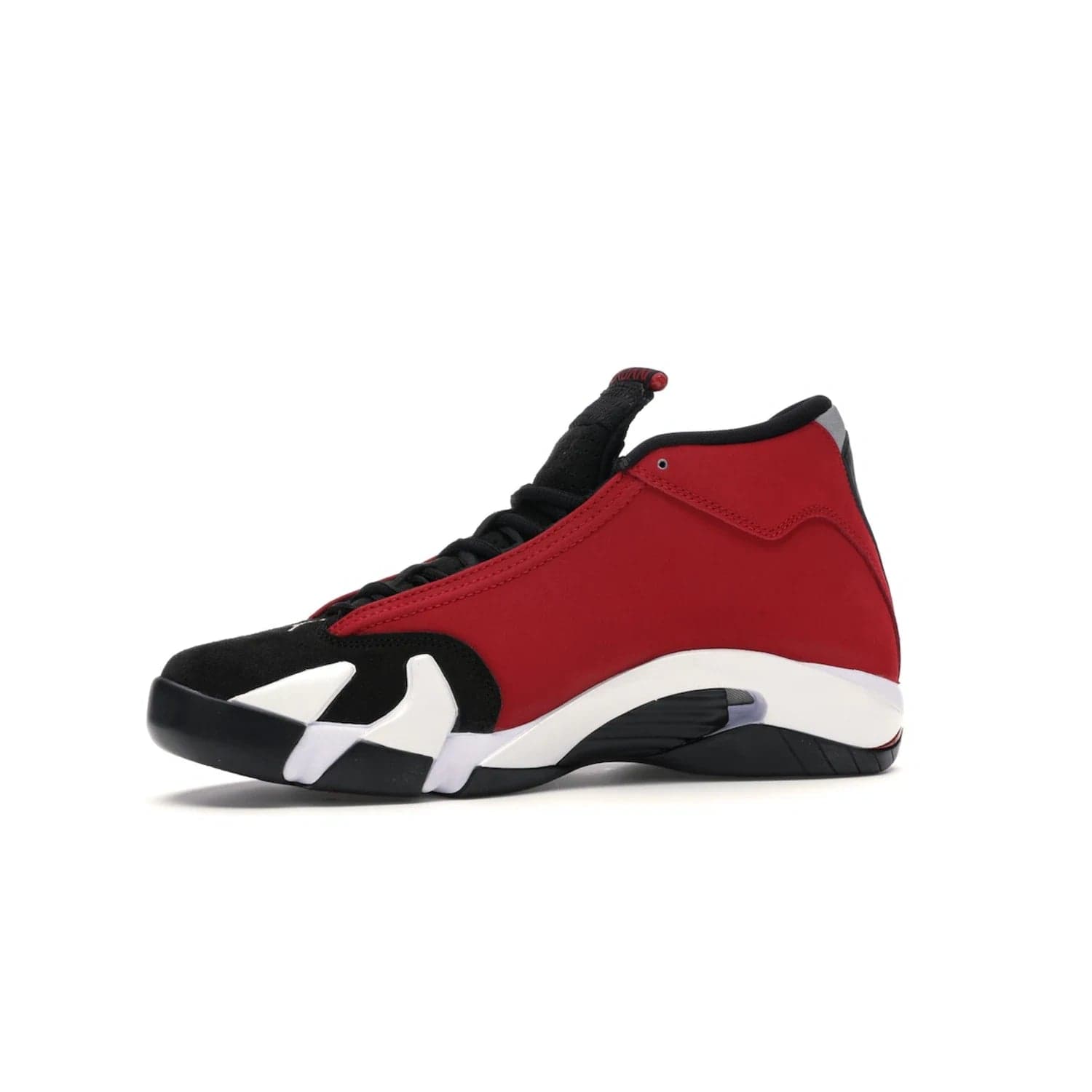 Jordan 14 Retro Gym Red Toro - Image 17 - Only at www.BallersClubKickz.com - Feel the Chicago Bulls energy with the Jordan 14 Retro Gym Red Toro! Black, red, and white design unites performance and fashion. Get your hands on this limited edition Jordan and show off your style today.