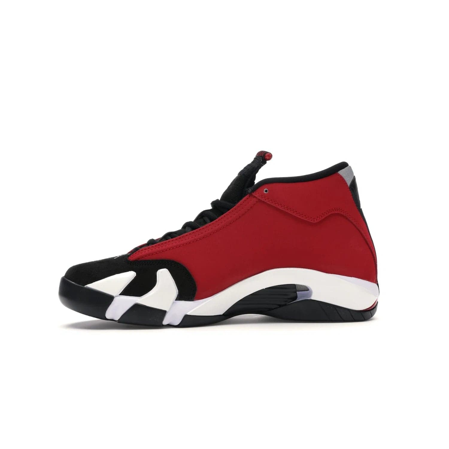 Jordan 14 Retro Gym Red Toro - Image 18 - Only at www.BallersClubKickz.com - Feel the Chicago Bulls energy with the Jordan 14 Retro Gym Red Toro! Black, red, and white design unites performance and fashion. Get your hands on this limited edition Jordan and show off your style today.