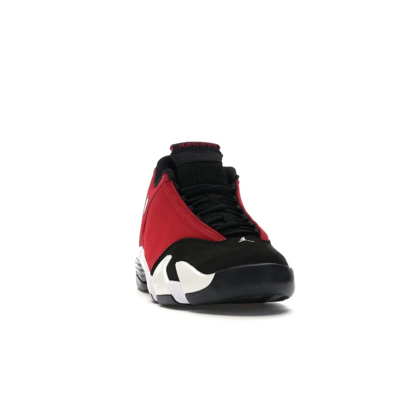 Jordan 14 Retro Gym Red Toro - Image 8 - Only at www.BallersClubKickz.com - Feel the Chicago Bulls energy with the Jordan 14 Retro Gym Red Toro! Black, red, and white design unites performance and fashion. Get your hands on this limited edition Jordan and show off your style today.