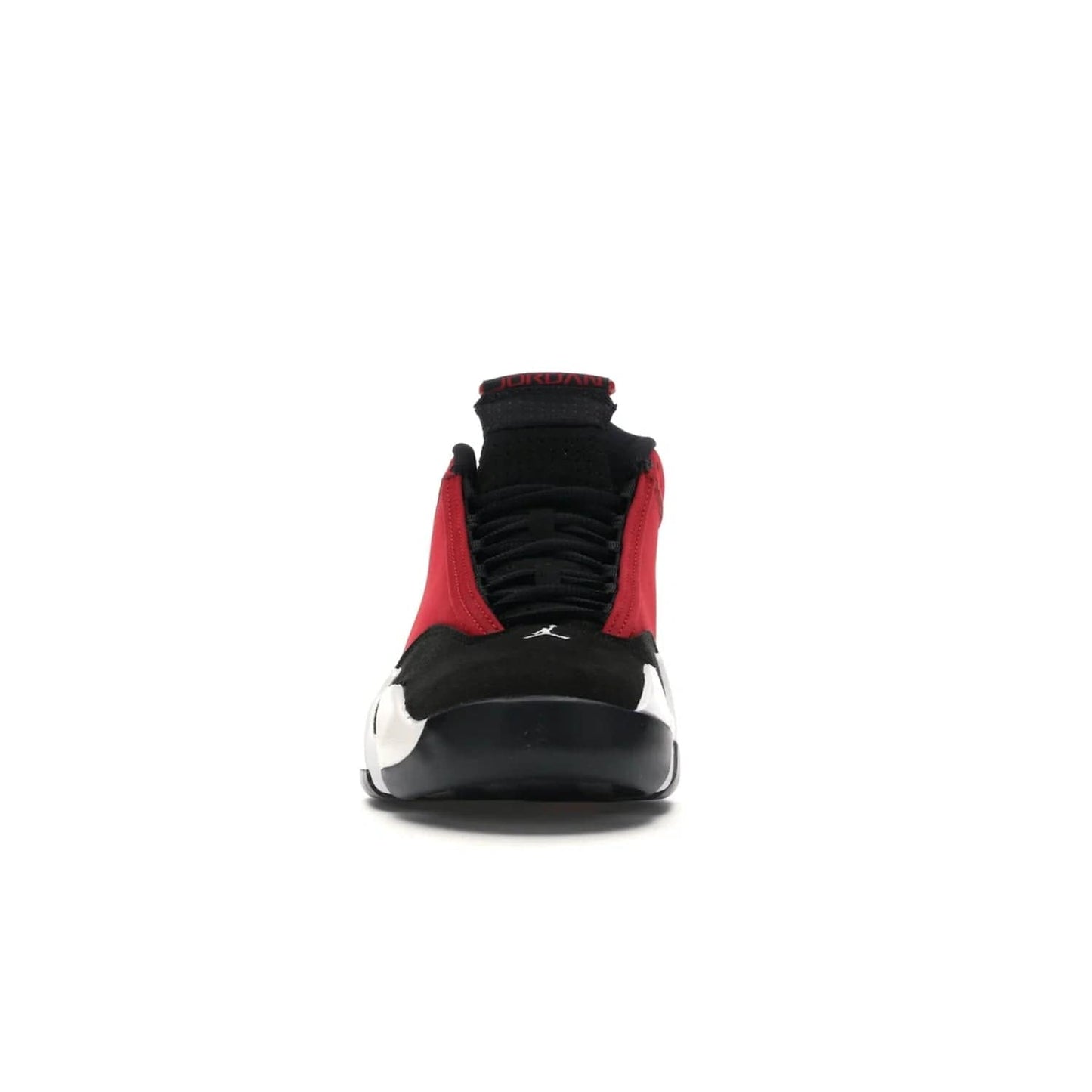 Jordan 14 Retro Gym Red Toro - Image 10 - Only at www.BallersClubKickz.com - Feel the Chicago Bulls energy with the Jordan 14 Retro Gym Red Toro! Black, red, and white design unites performance and fashion. Get your hands on this limited edition Jordan and show off your style today.