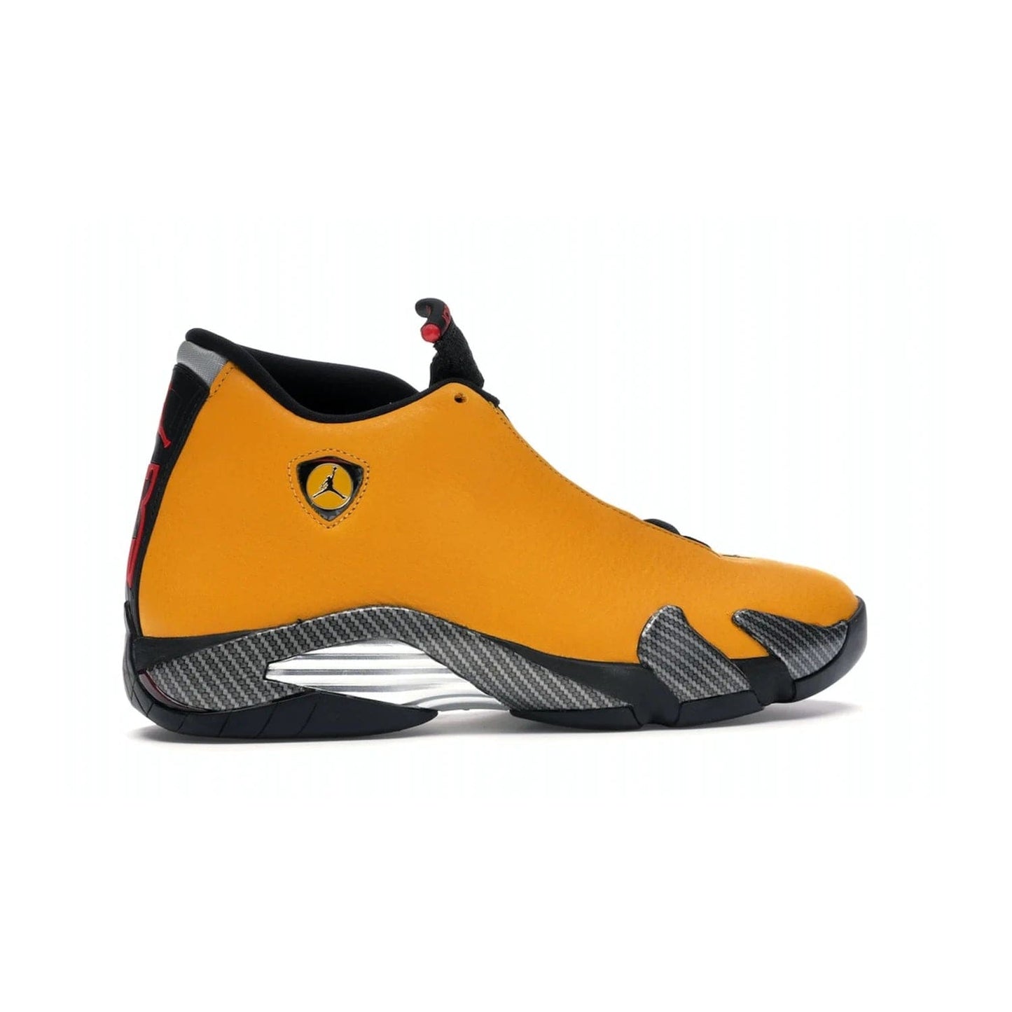 Jordan 14 Retro University Gold - Image 35 - Only at www.BallersClubKickz.com - Air Jordan 14 Retro University Gold: High-quality leather sneaker with Jumpman, tongue & heel logos. Zoom Air units & herringbone traction for superior comfort. University Gold outsole for stylish streetwear.