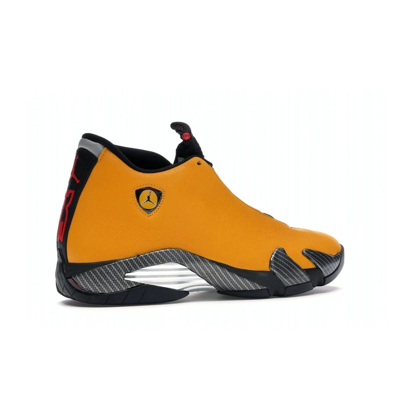 Jordan 14 Retro University Gold - Image 34 - Only at www.BallersClubKickz.com - Air Jordan 14 Retro University Gold: High-quality leather sneaker with Jumpman, tongue & heel logos. Zoom Air units & herringbone traction for superior comfort. University Gold outsole for stylish streetwear.