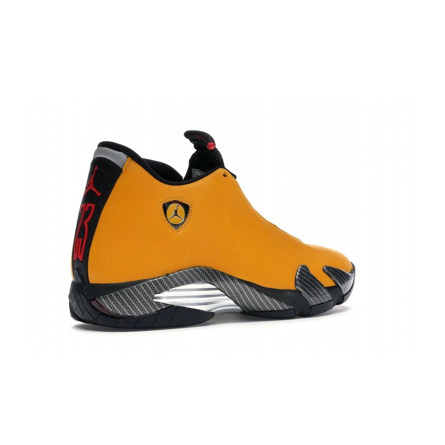 Jordan 14 Retro University Gold - Image 33 - Only at www.BallersClubKickz.com - Air Jordan 14 Retro University Gold: High-quality leather sneaker with Jumpman, tongue & heel logos. Zoom Air units & herringbone traction for superior comfort. University Gold outsole for stylish streetwear.