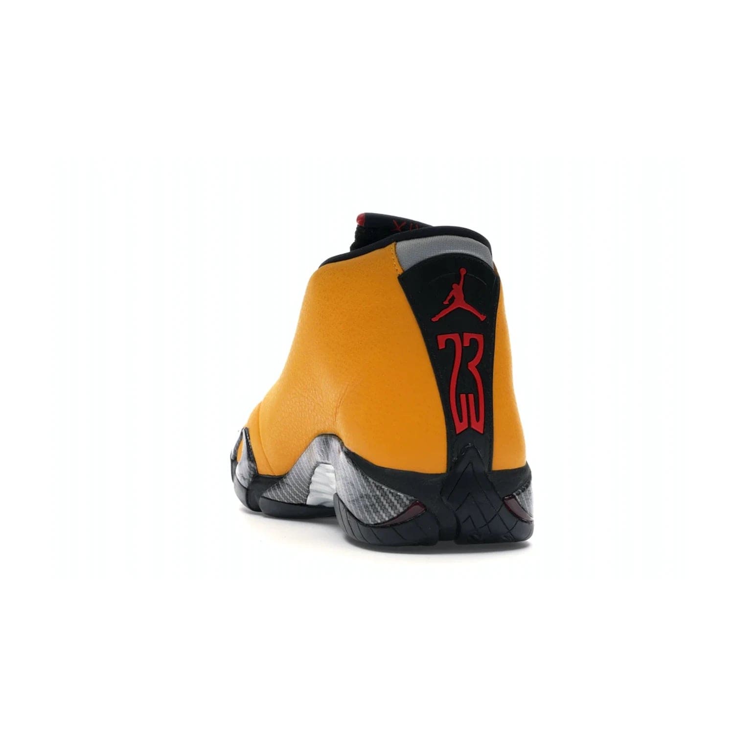 Jordan 14 Retro University Gold - Image 26 - Only at www.BallersClubKickz.com - Air Jordan 14 Retro University Gold: High-quality leather sneaker with Jumpman, tongue & heel logos. Zoom Air units & herringbone traction for superior comfort. University Gold outsole for stylish streetwear.