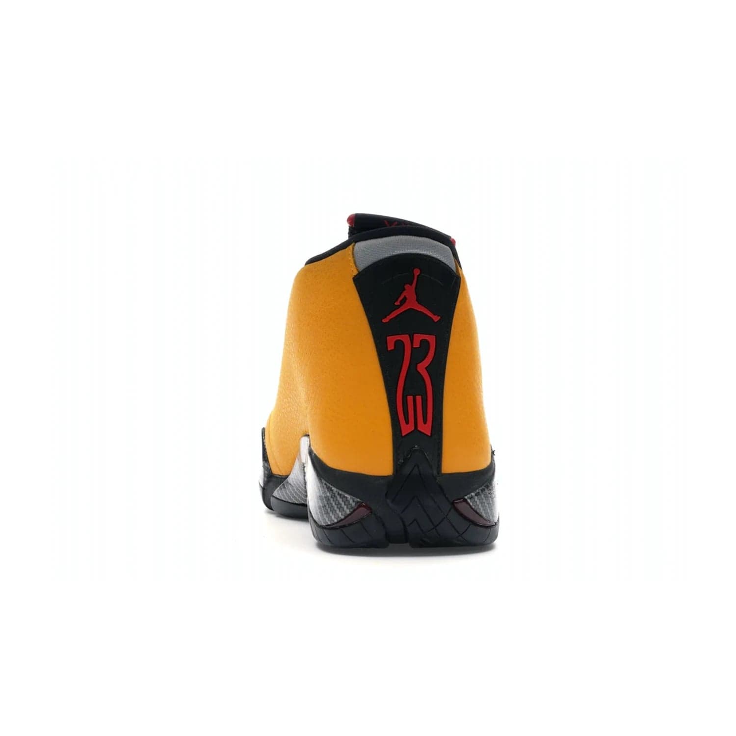 Jordan 14 Retro University Gold - Image 27 - Only at www.BallersClubKickz.com - Air Jordan 14 Retro University Gold: High-quality leather sneaker with Jumpman, tongue & heel logos. Zoom Air units & herringbone traction for superior comfort. University Gold outsole for stylish streetwear.