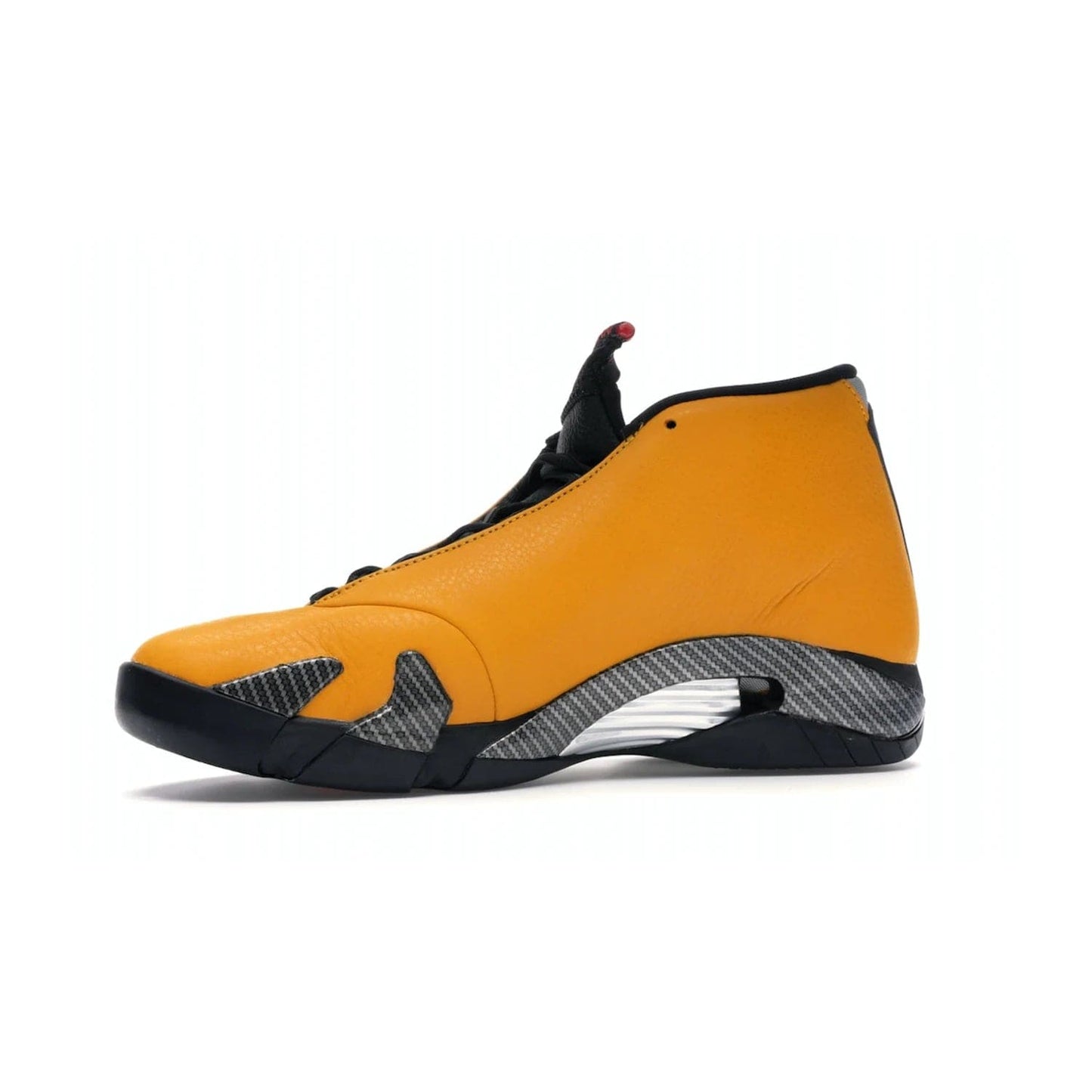 Jordan 14 Retro University Gold - Image 17 - Only at www.BallersClubKickz.com - Air Jordan 14 Retro University Gold: High-quality leather sneaker with Jumpman, tongue & heel logos. Zoom Air units & herringbone traction for superior comfort. University Gold outsole for stylish streetwear.