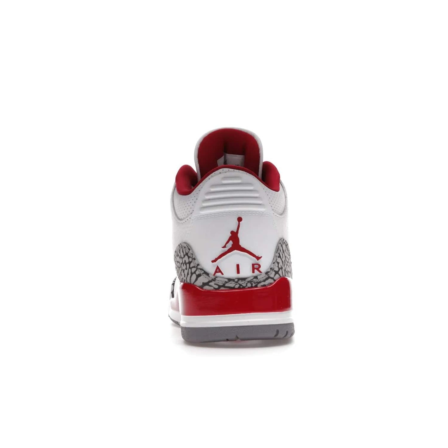 Jordan 3 Retro Cardinal Red - Image 28 - Only at www.BallersClubKickz.com - Air Jordan 3 Retro Cardinal Red combines classic style and modern appeal - white tumbled leather, signature Elephant Print overlays, cardinal red midsoles, Jumpman logo embroidery. Available Feb 2022.