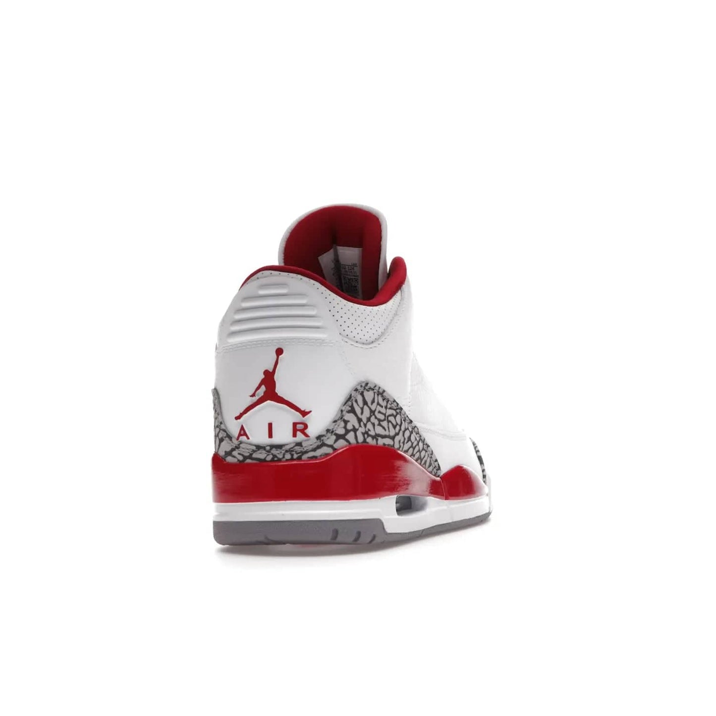 Jordan 3 Retro Cardinal Red - Image 30 - Only at www.BallersClubKickz.com - Air Jordan 3 Retro Cardinal Red combines classic style and modern appeal - white tumbled leather, signature Elephant Print overlays, cardinal red midsoles, Jumpman logo embroidery. Available Feb 2022.