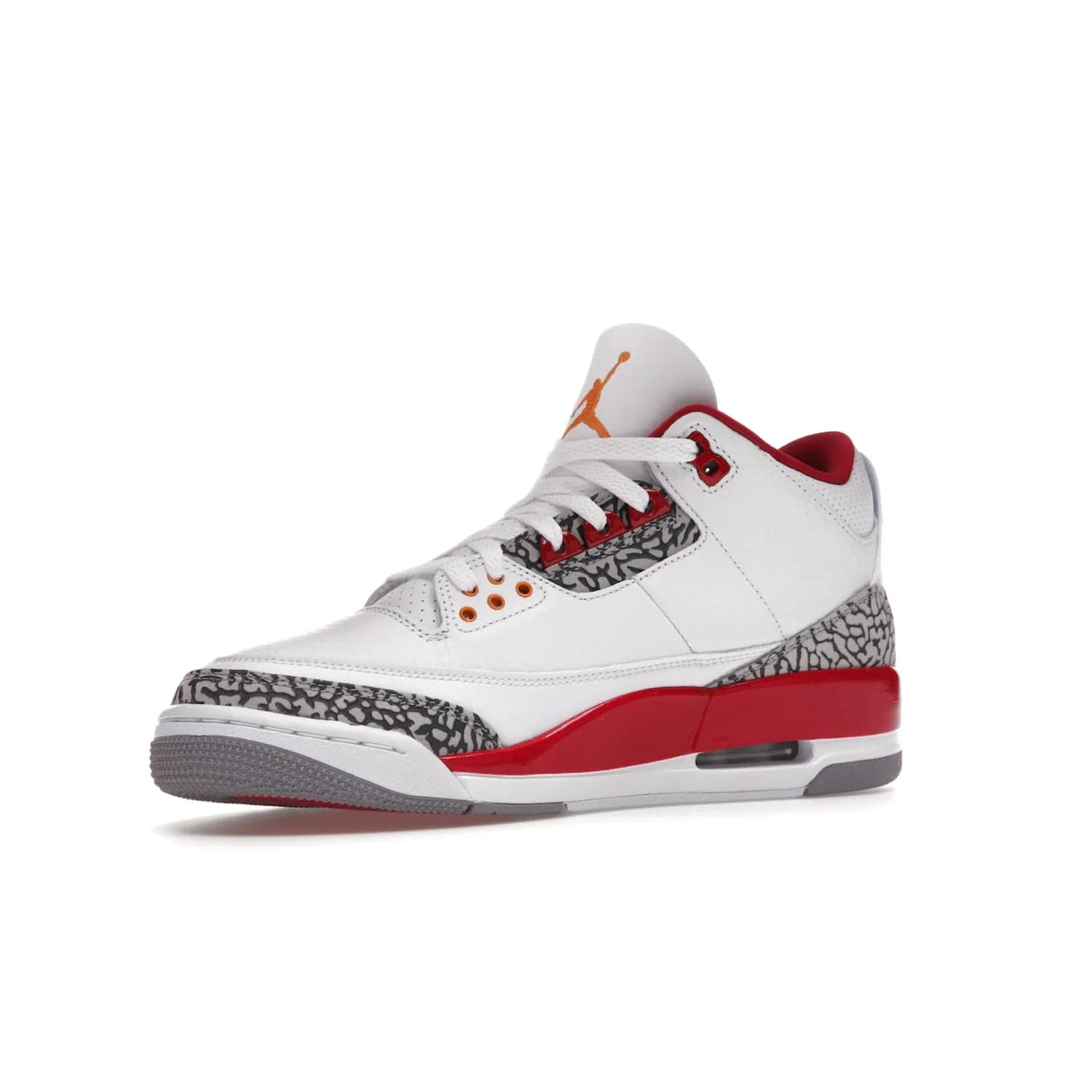 Jordan 3 Retro Cardinal Red - Image 16 - Only at www.BallersClubKickz.com - Air Jordan 3 Retro Cardinal Red combines classic style and modern appeal - white tumbled leather, signature Elephant Print overlays, cardinal red midsoles, Jumpman logo embroidery. Available Feb 2022.