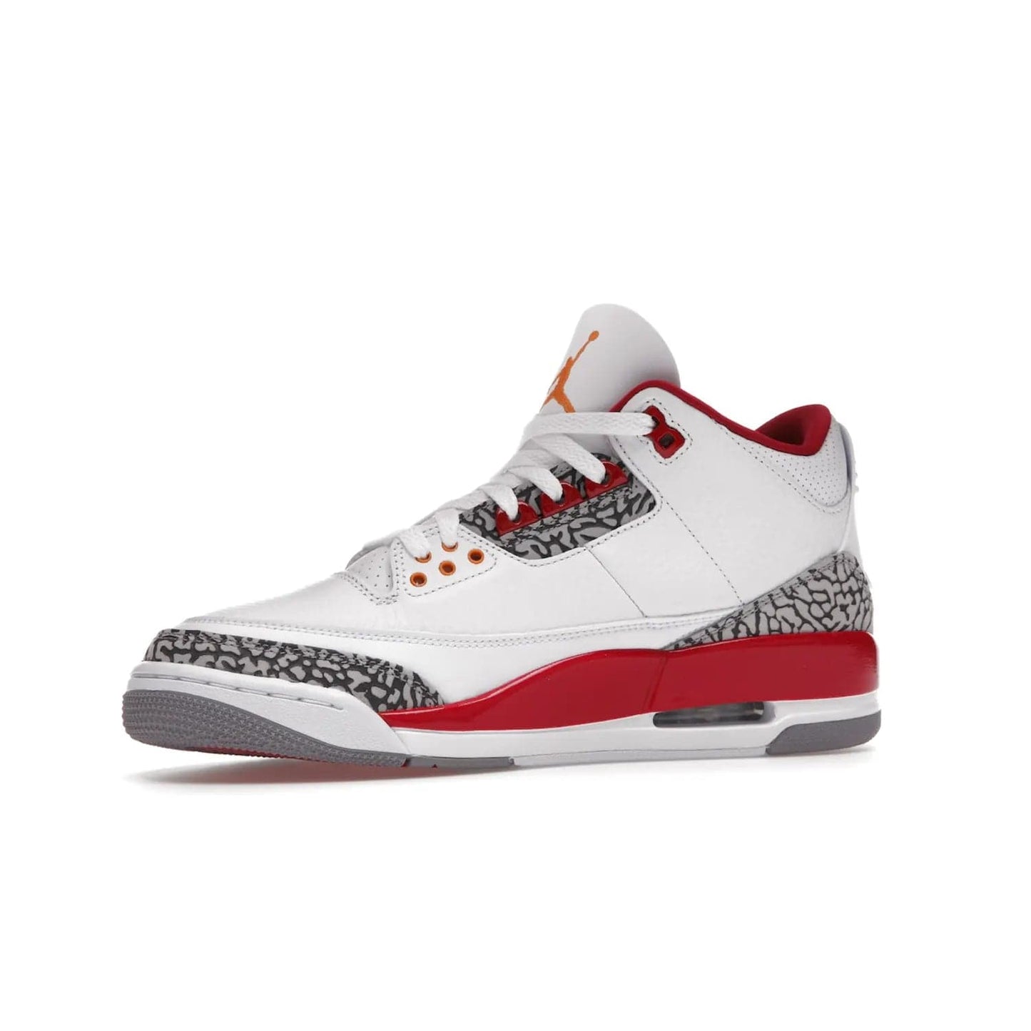 Jordan 3 Retro Cardinal Red - Image 17 - Only at www.BallersClubKickz.com - Air Jordan 3 Retro Cardinal Red combines classic style and modern appeal - white tumbled leather, signature Elephant Print overlays, cardinal red midsoles, Jumpman logo embroidery. Available Feb 2022.