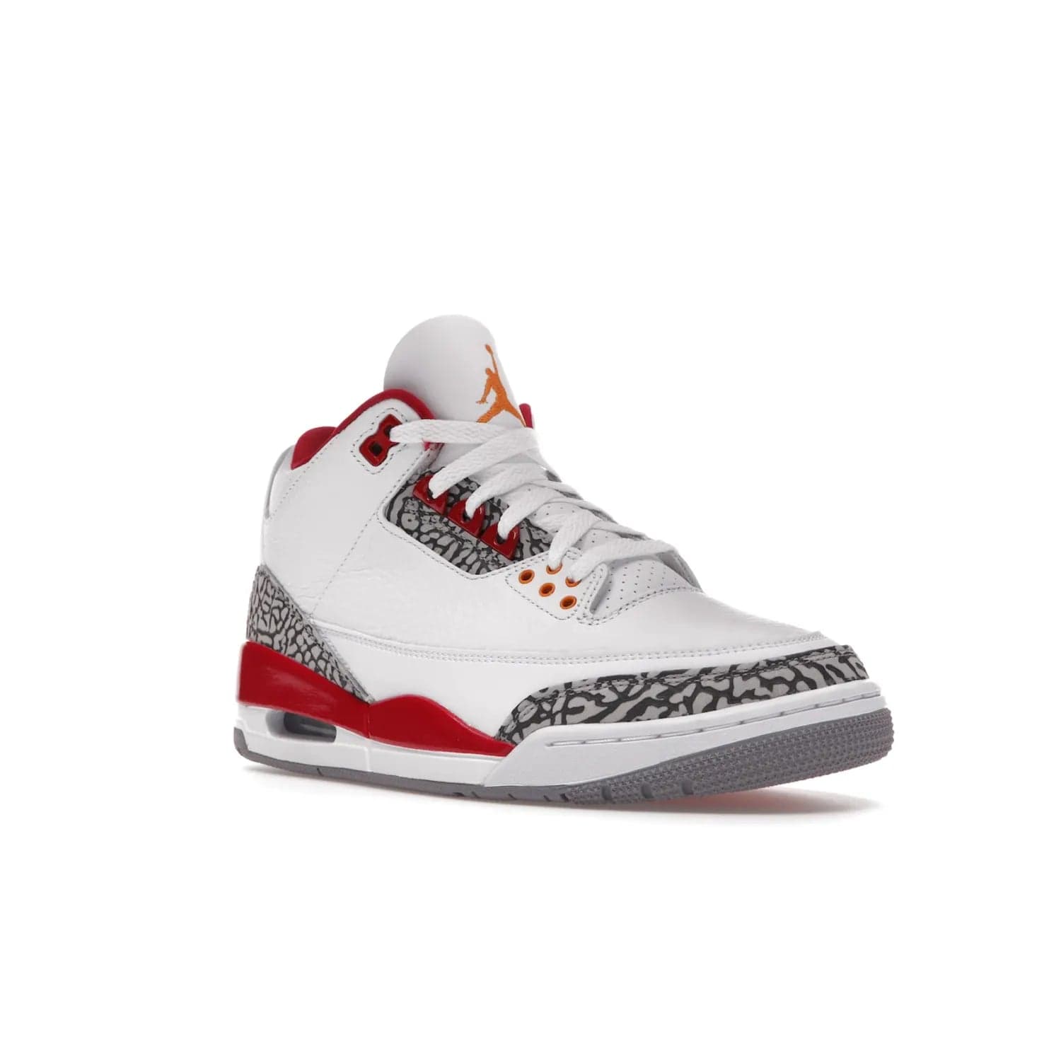 Jordan 3 Retro Cardinal Red - Image 6 - Only at www.BallersClubKickz.com - Air Jordan 3 Retro Cardinal Red combines classic style and modern appeal - white tumbled leather, signature Elephant Print overlays, cardinal red midsoles, Jumpman logo embroidery. Available Feb 2022.
