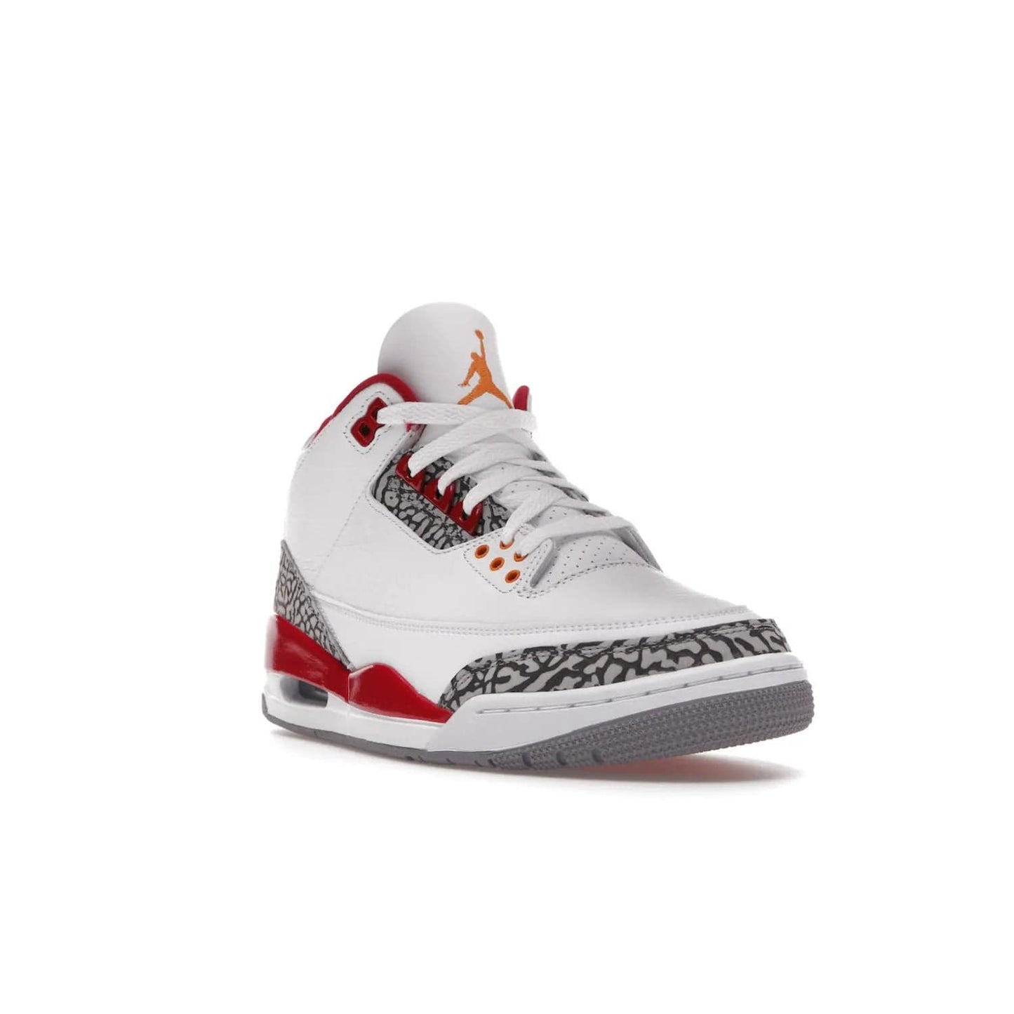 Jordan 3 Retro Cardinal Red - Image 7 - Only at www.BallersClubKickz.com - Air Jordan 3 Retro Cardinal Red combines classic style and modern appeal - white tumbled leather, signature Elephant Print overlays, cardinal red midsoles, Jumpman logo embroidery. Available Feb 2022.