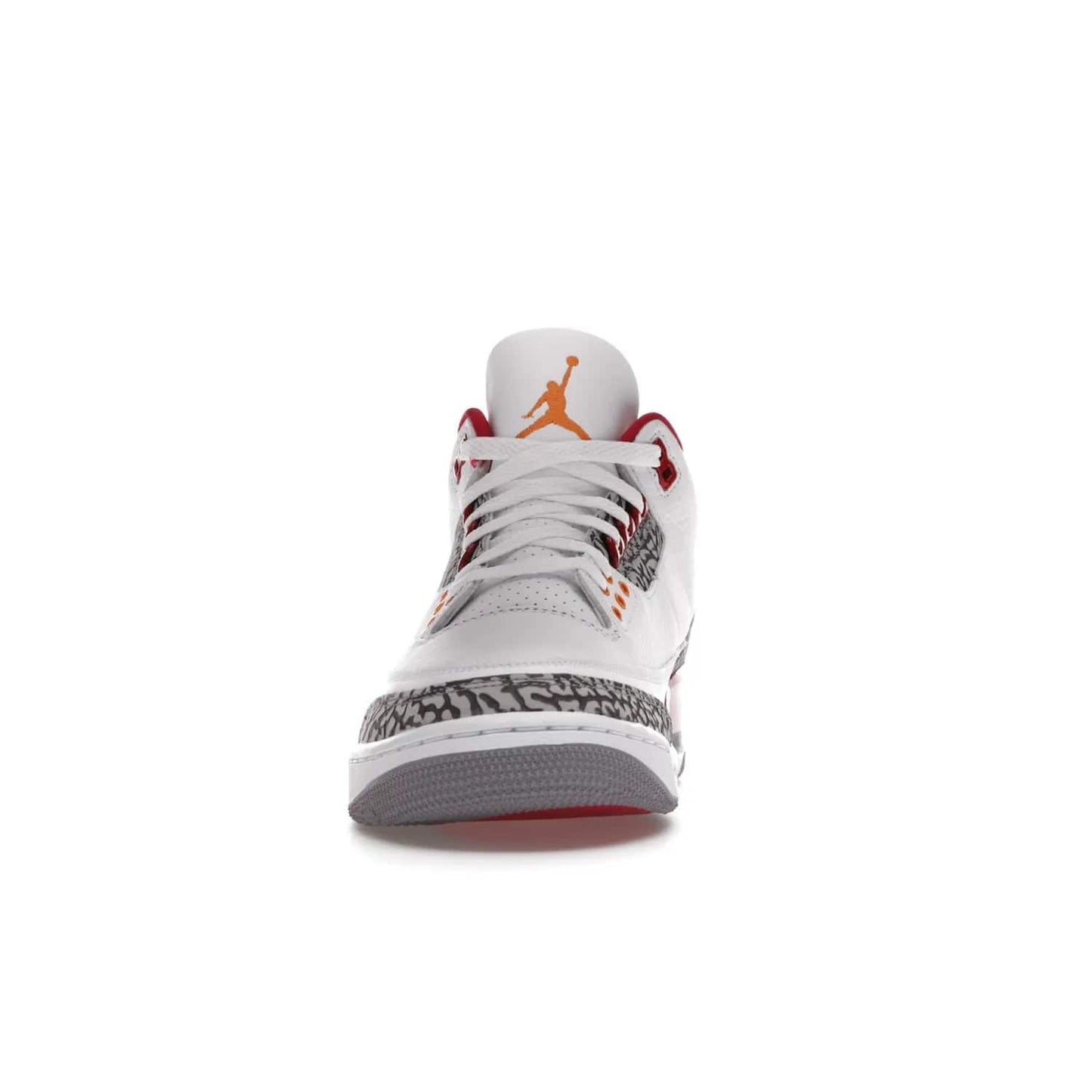 Jordan 3 Retro Cardinal Red - Image 11 - Only at www.BallersClubKickz.com - Air Jordan 3 Retro Cardinal Red combines classic style and modern appeal - white tumbled leather, signature Elephant Print overlays, cardinal red midsoles, Jumpman logo embroidery. Available Feb 2022.