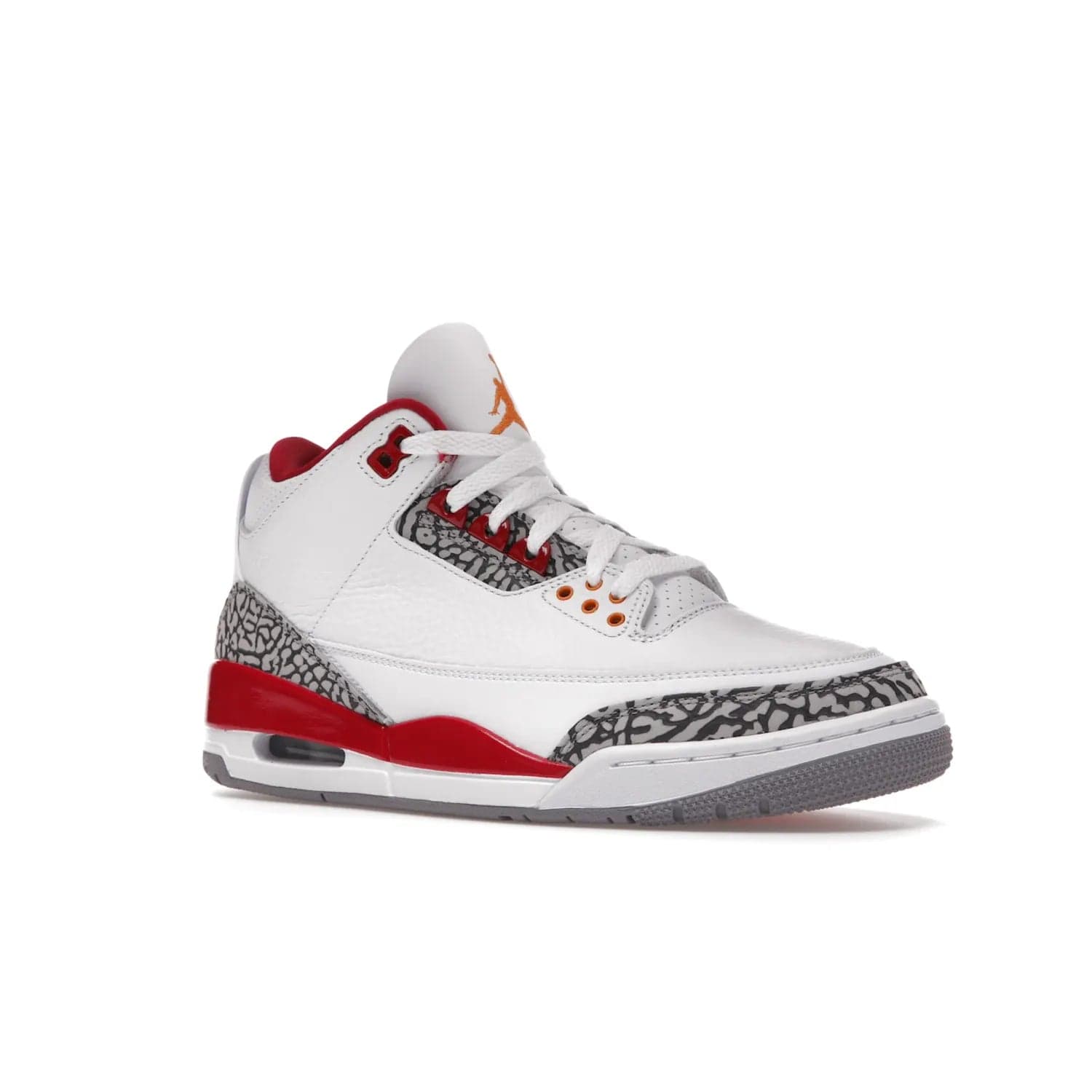 Jordan 3 Retro Cardinal Red - Image 5 - Only at www.BallersClubKickz.com - Air Jordan 3 Retro Cardinal Red combines classic style and modern appeal - white tumbled leather, signature Elephant Print overlays, cardinal red midsoles, Jumpman logo embroidery. Available Feb 2022.