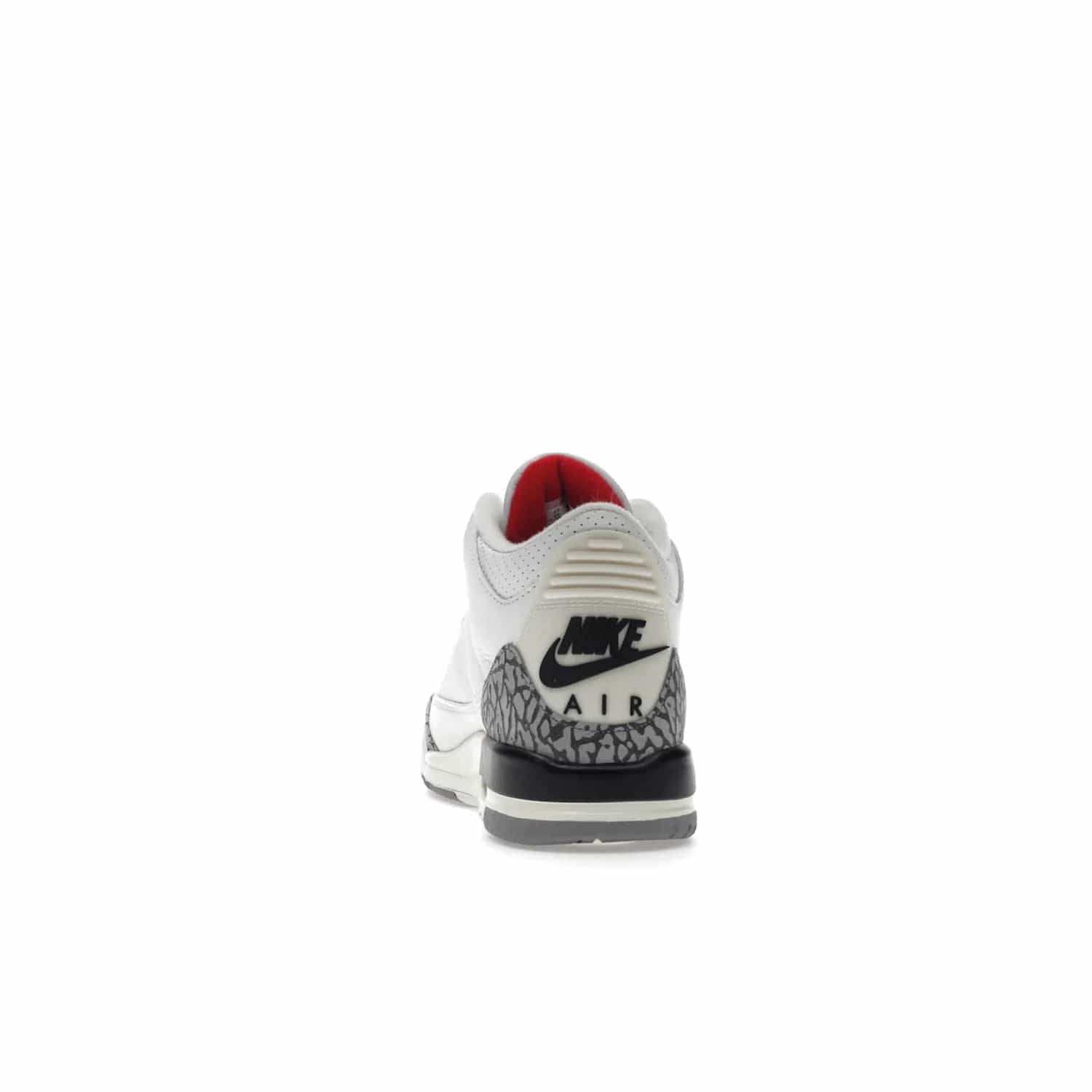 Jordan 3 Retro White Cement Reimagined (GS) - Image 27 - Only at www.BallersClubKickz.com - Grab the perfect blend of modern design and classic style with the Jordan 3 Retro White Cement Reimagined (GS). Features Summit White, Fire Red, Black, and Cement Grey colorway, iconic Jordan logo embroidered on the tongue, and “Nike Air” branding. Limited availability, get your pair before March 11th 2023.