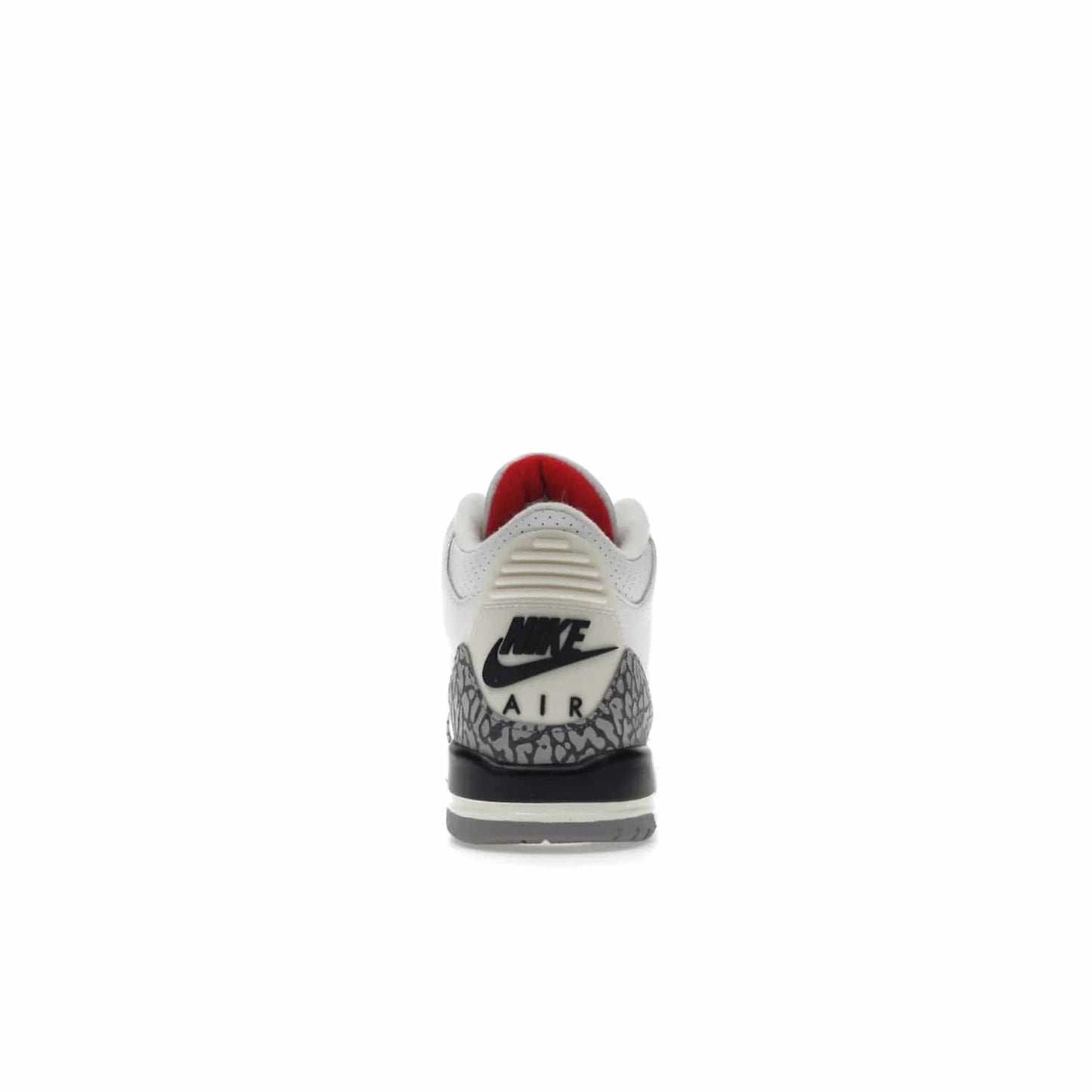 Jordan 3 Retro White Cement Reimagined (GS) - Image 28 - Only at www.BallersClubKickz.com - Grab the perfect blend of modern design and classic style with the Jordan 3 Retro White Cement Reimagined (GS). Features Summit White, Fire Red, Black, and Cement Grey colorway, iconic Jordan logo embroidered on the tongue, and “Nike Air” branding. Limited availability, get your pair before March 11th 2023.