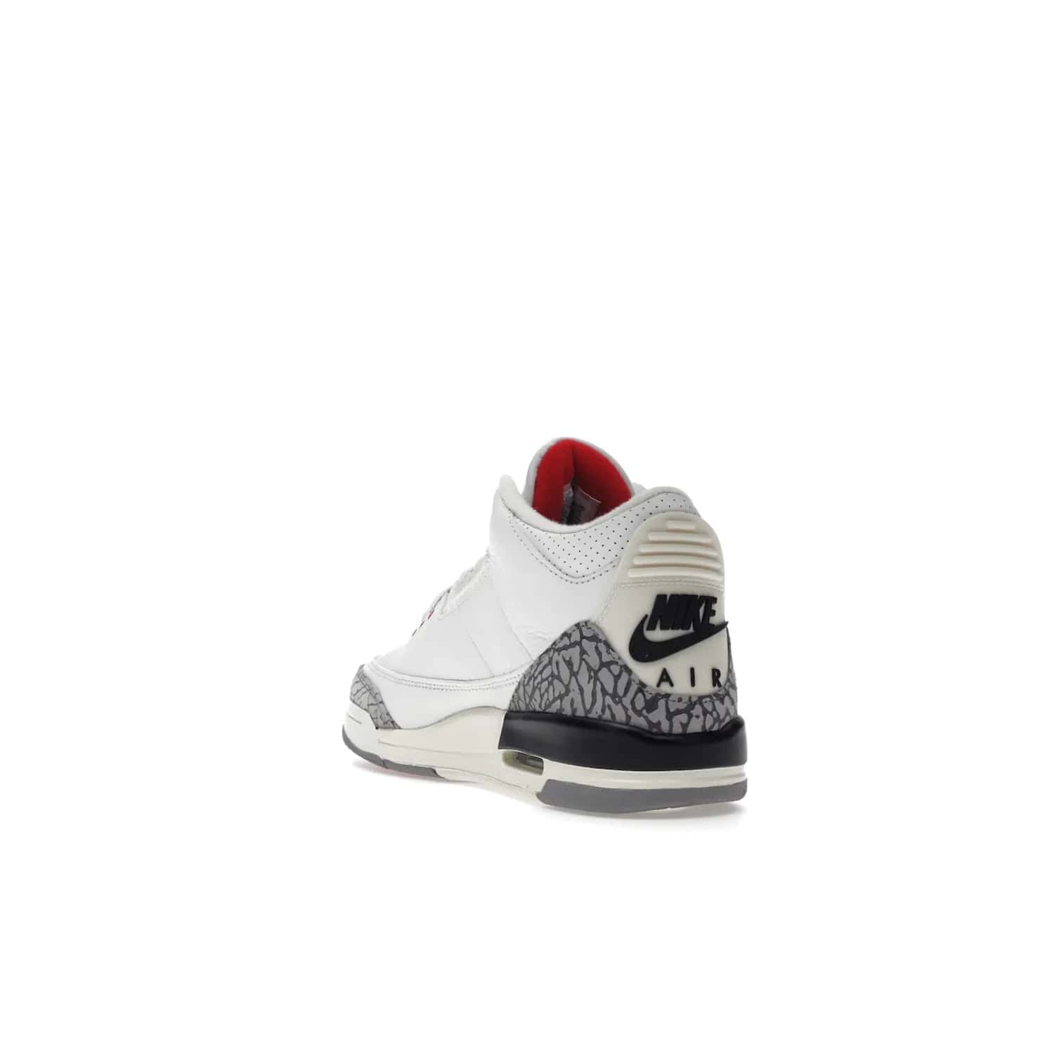 Jordan 3 Retro White Cement Reimagined (GS) - Image 25 - Only at www.BallersClubKickz.com - Grab the perfect blend of modern design and classic style with the Jordan 3 Retro White Cement Reimagined (GS). Features Summit White, Fire Red, Black, and Cement Grey colorway, iconic Jordan logo embroidered on the tongue, and “Nike Air” branding. Limited availability, get your pair before March 11th 2023.