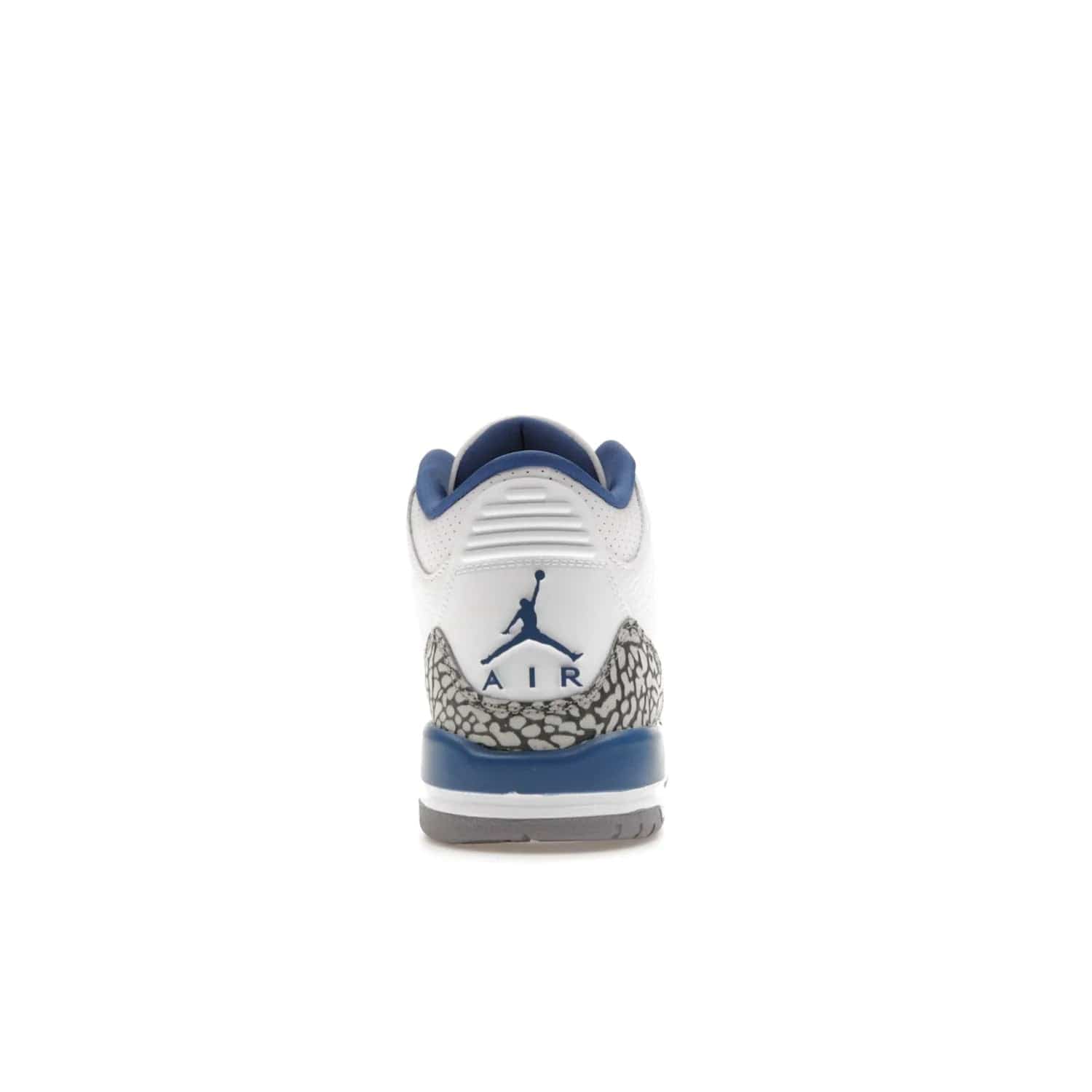 Jordan 3 Retro Wizards (GS) - Image 28 - Only at www.BallersClubKickz.com - Iconic Jordan 3 Retro Wizards (GS) with marble-like upper, metallic copper, true blue & grey detailing. Signature Air cushioning & advanced traction on & off court. Classic style & premium comfort.
