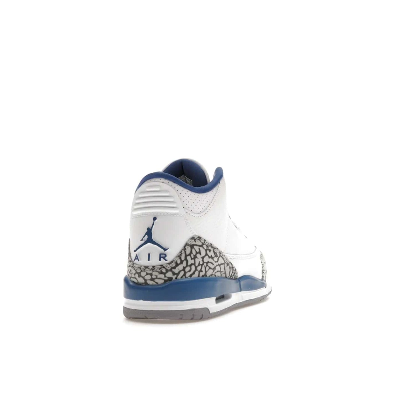 Jordan 3 Retro Wizards (GS) - Image 30 - Only at www.BallersClubKickz.com - Iconic Jordan 3 Retro Wizards (GS) with marble-like upper, metallic copper, true blue & grey detailing. Signature Air cushioning & advanced traction on & off court. Classic style & premium comfort.