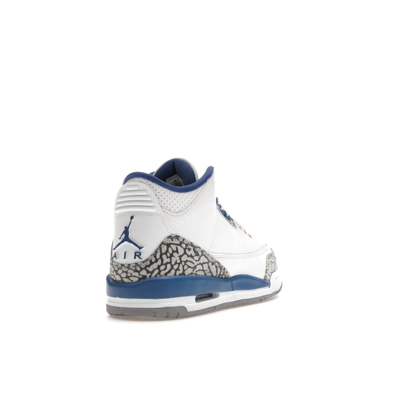 Jordan 3 Retro Wizards (GS) - Image 31 - Only at www.BallersClubKickz.com - Iconic Jordan 3 Retro Wizards (GS) with marble-like upper, metallic copper, true blue & grey detailing. Signature Air cushioning & advanced traction on & off court. Classic style & premium comfort.