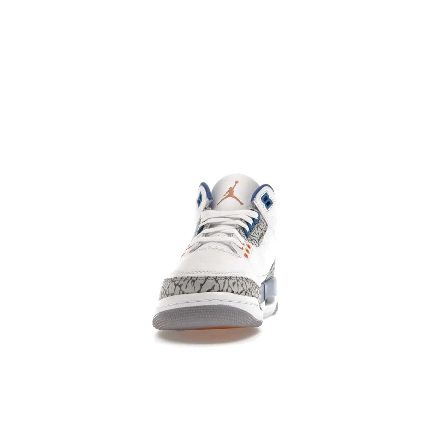 Jordan 3 Retro Wizards (GS) - Image 11 - Only at www.BallersClubKickz.com - Iconic Jordan 3 Retro Wizards (GS) with marble-like upper, metallic copper, true blue & grey detailing. Signature Air cushioning & advanced traction on & off court. Classic style & premium comfort.