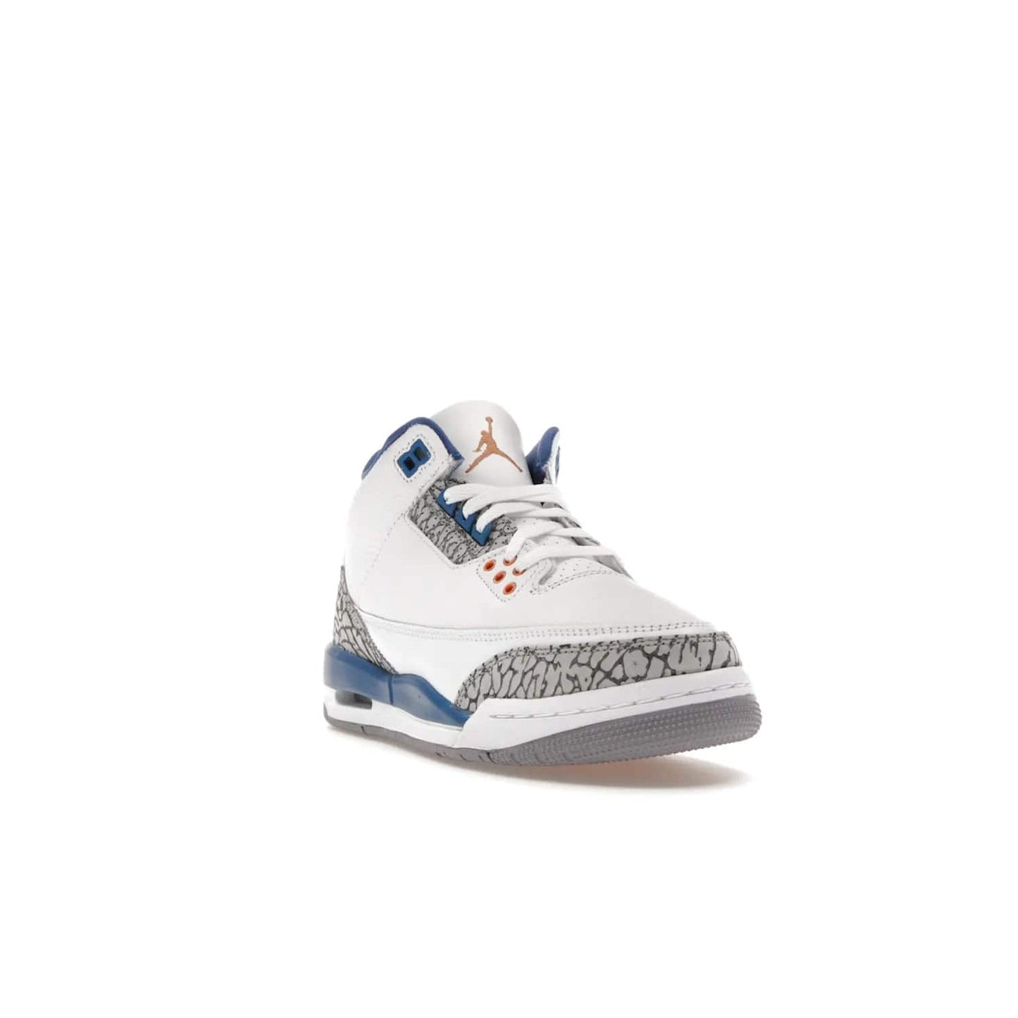 Jordan 3 Retro Wizards (GS) - Image 7 - Only at www.BallersClubKickz.com - Iconic Jordan 3 Retro Wizards (GS) with marble-like upper, metallic copper, true blue & grey detailing. Signature Air cushioning & advanced traction on & off court. Classic style & premium comfort.