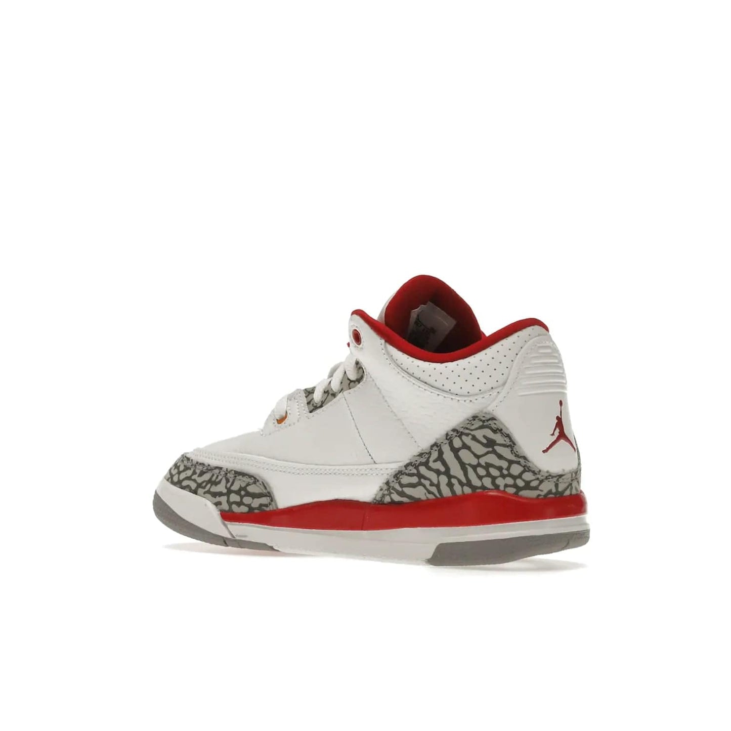 Jordan 3 Retro Cardinal (PS) - Image 23 - Only at www.BallersClubKickz.com - Add retro style to your sneaker collection with the Jordan 3 Retro Cardinal (PS). Featuring classic Jordan 3 details and colors of cardinal red, light curry, and cement grey. Available Feb. 2022.