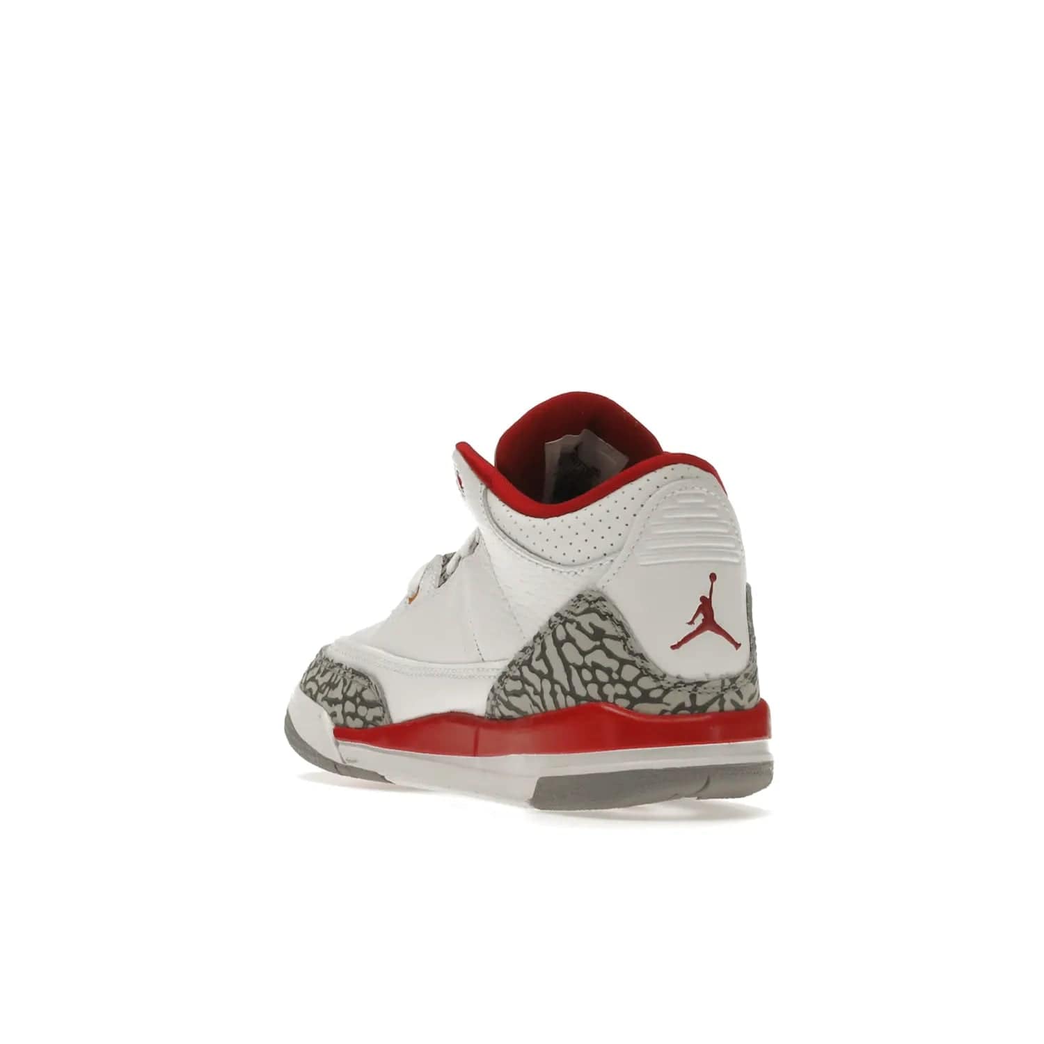 Jordan 3 Retro Cardinal (PS) - Image 25 - Only at www.BallersClubKickz.com - Add retro style to your sneaker collection with the Jordan 3 Retro Cardinal (PS). Featuring classic Jordan 3 details and colors of cardinal red, light curry, and cement grey. Available Feb. 2022.