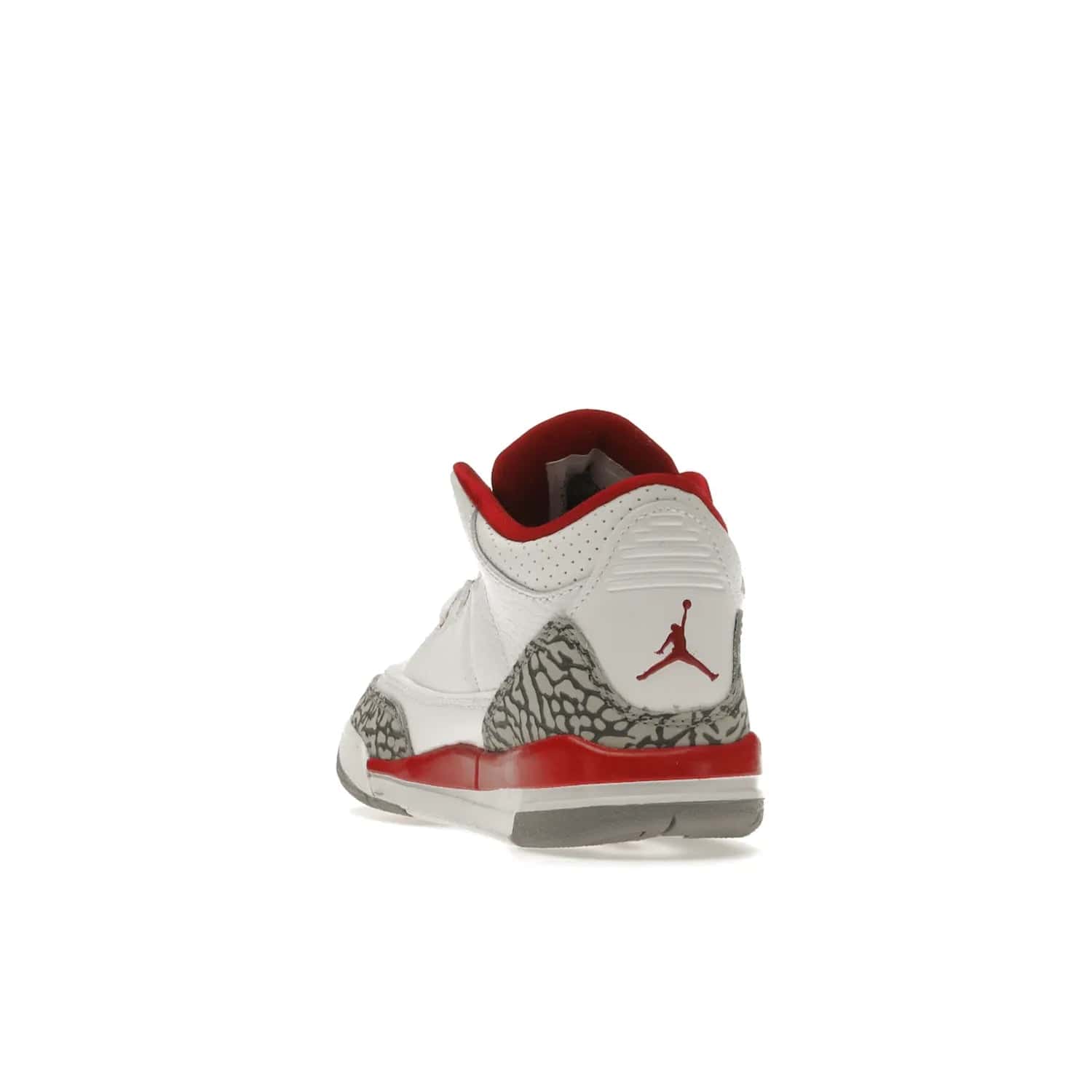 Jordan 3 Retro Cardinal (PS) - Image 26 - Only at www.BallersClubKickz.com - Add retro style to your sneaker collection with the Jordan 3 Retro Cardinal (PS). Featuring classic Jordan 3 details and colors of cardinal red, light curry, and cement grey. Available Feb. 2022.